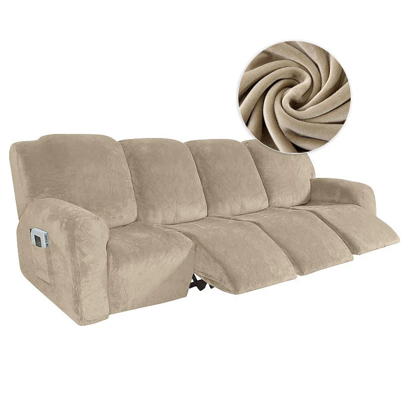 KAS Elastic Recliner Sofa Cover in Velvet Fabric - Fits 1/2/3/4 Seats - Ideal for Lazy Boy Recliner Chairs - Image 7