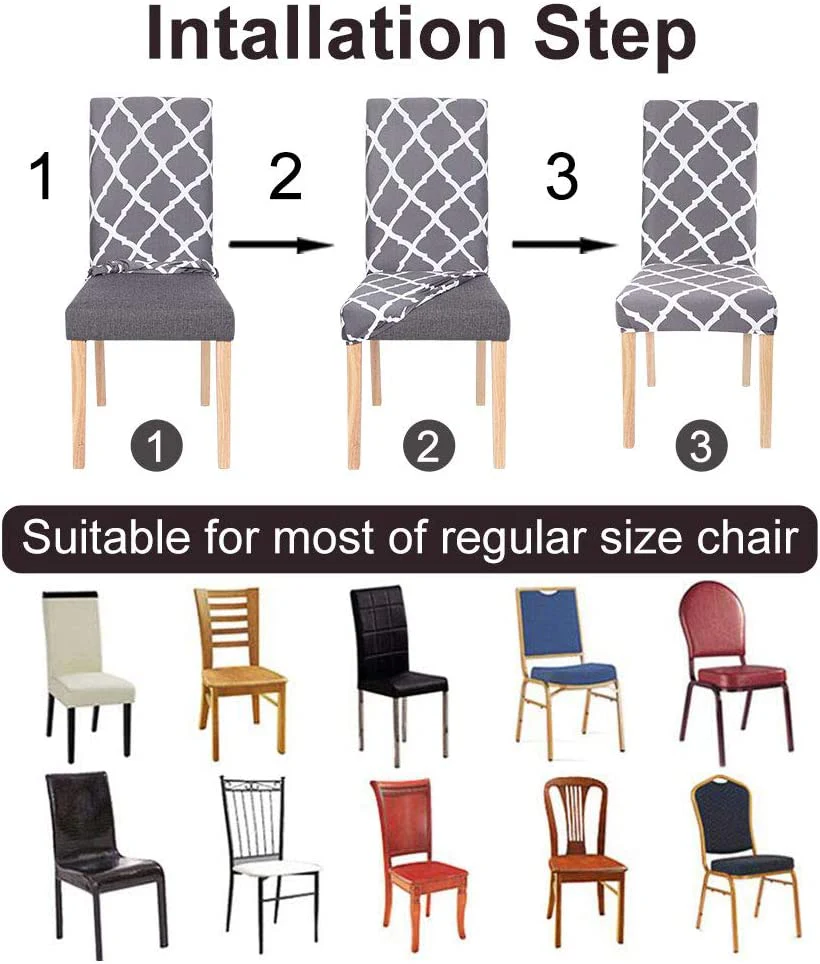 KAS Geometry Chair Cover Elastic Chair Covers Spandex Stretch Anti-dirty Removable Dining Office Chair Case - Image 3