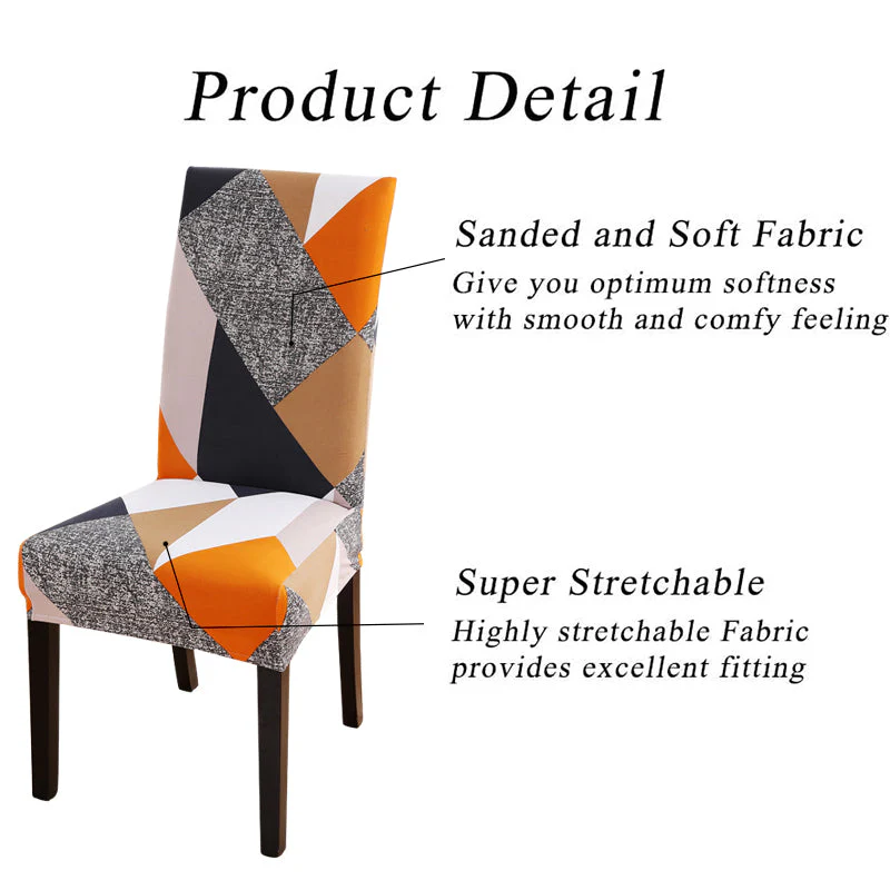 KAS Geometry Chair Cover Elastic Chair Covers Spandex Stretch Anti-dirty Removable Dining Office Chair Case - Image 4