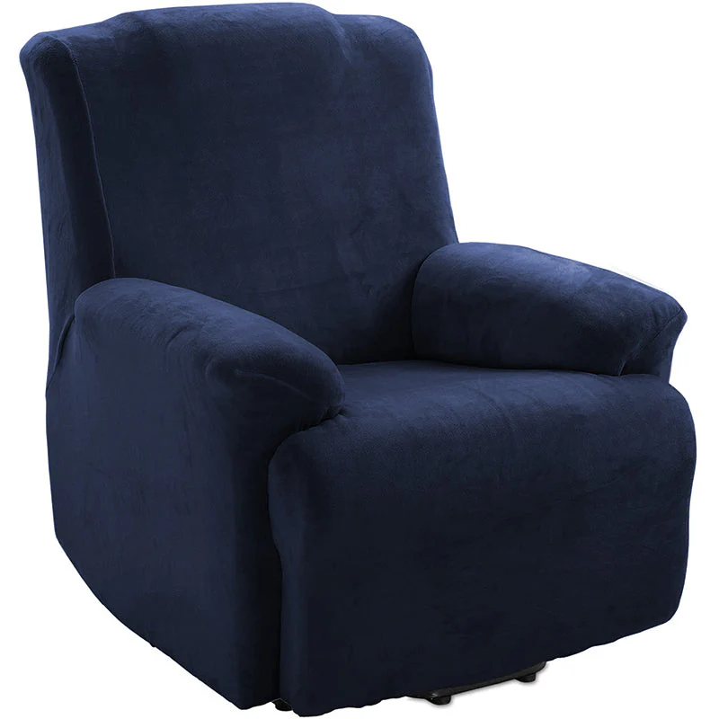 KAS Soft Plush Velvet Recliner Chair Cover - Fleece Armchair Slipcover with Pocket - 4 Pieces Furniture Cover Protector for Reclining Chair - Image 10