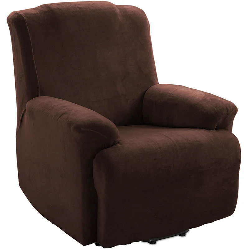 KAS Soft Plush Velvet Recliner Chair Cover - Fleece Armchair Slipcover with Pocket - 4 Pieces Furniture Cover Protector for Reclining Chair - Image 12