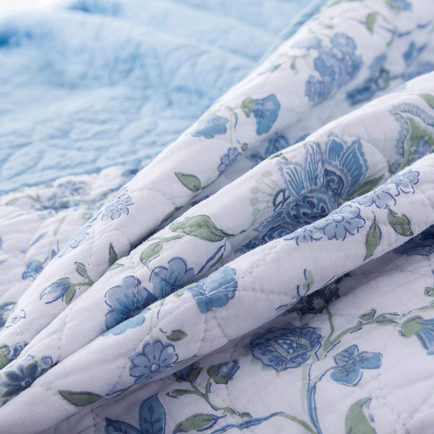 Kasentex 100% Cotton Summer Ultra Soft Floral Design 3 Piece Reversible Bedding Set, Room Decor, Graduation Gifts - Image 12