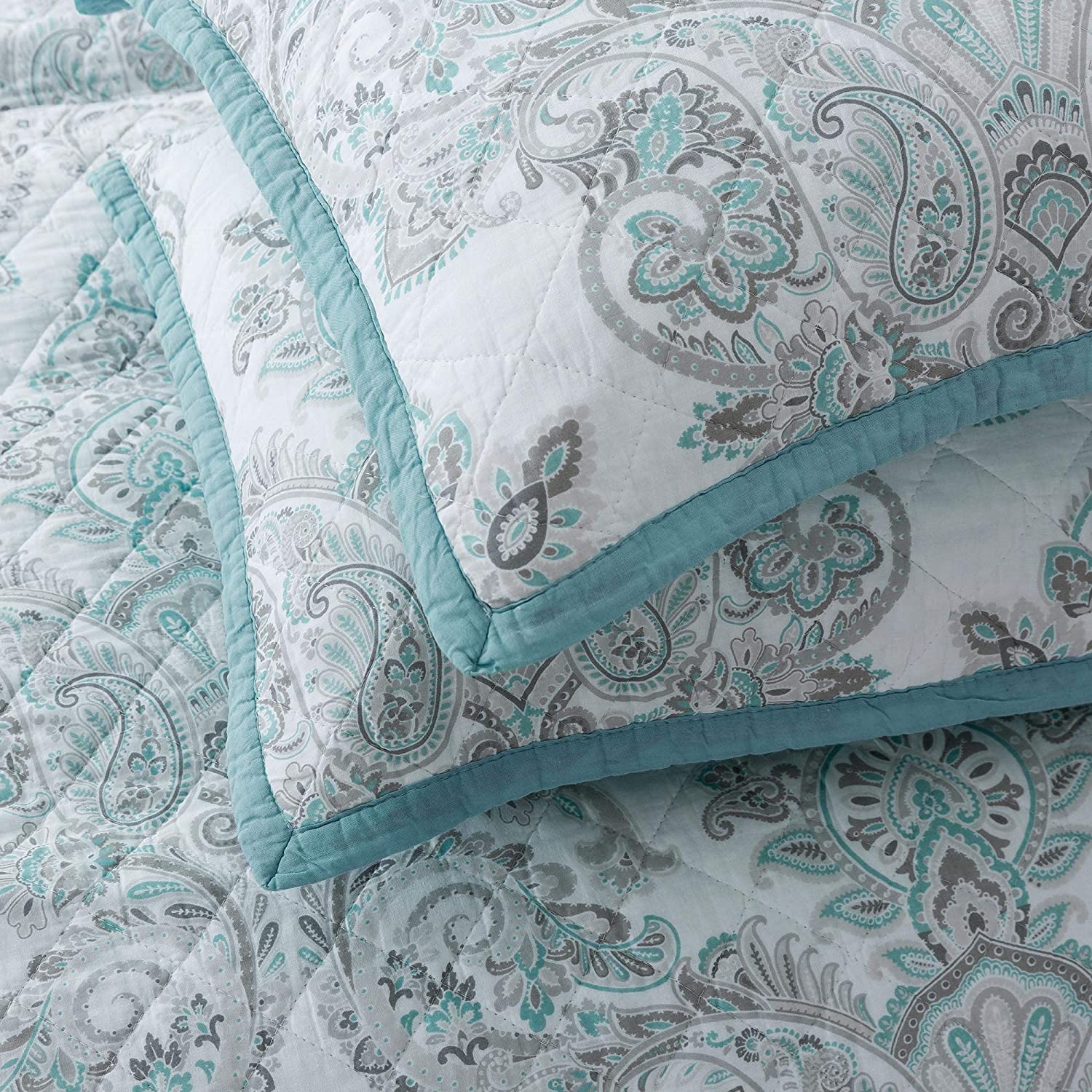 Kasentex 100% Cotton Summer Ultra Soft Floral Design 3 Piece Reversible Bedding Set, Room Decor, Graduation Gifts - Image 17