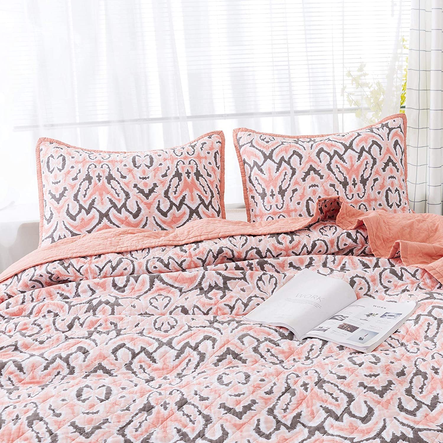 Kasentex 100% Cotton Summer Ultra Soft Floral Design 3 Piece Reversible Bedding Set, Room Decor, Graduation Gifts - Image 21