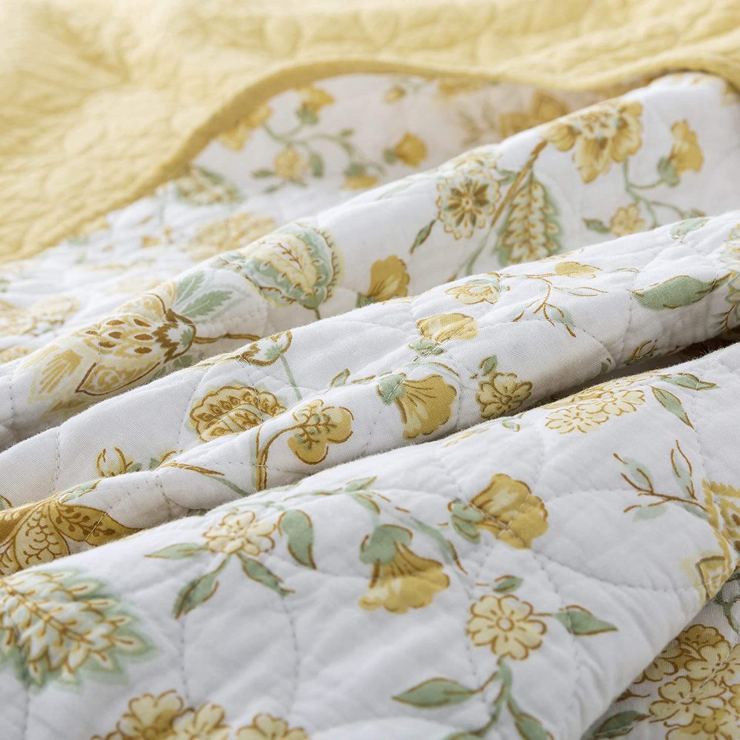Kasentex 100% Cotton Summer Ultra Soft Floral Design 3 Piece Reversible Bedding Set, Room Decor, Graduation Gifts - Image 6