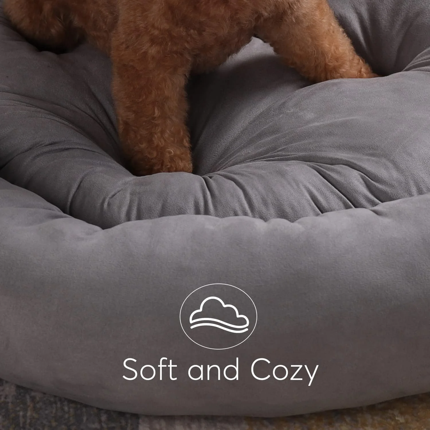 Kasentex Donut Design Round Dog Bed, Anti Slip and Machine Washable - Image 18