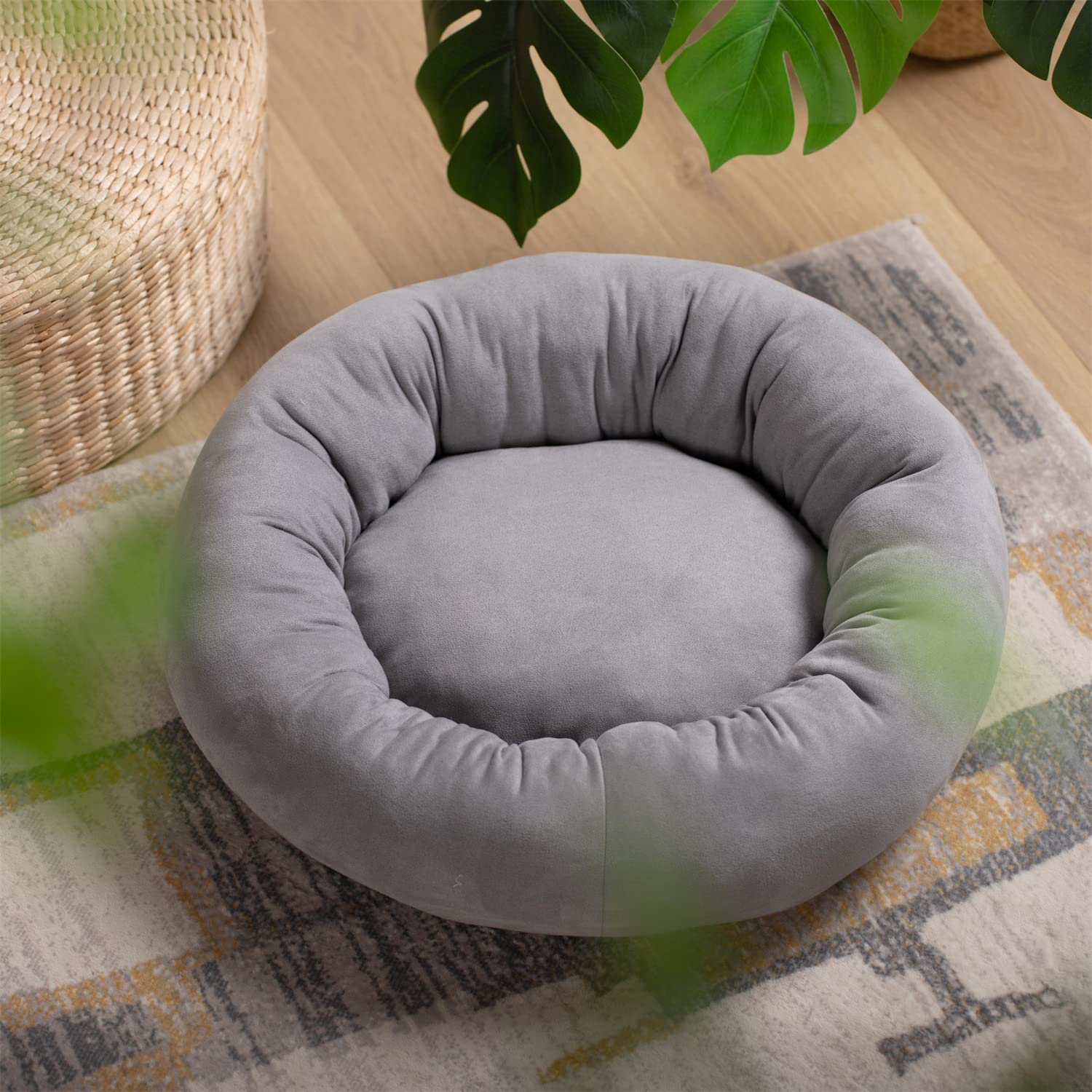 Kasentex Donut Design Round Dog Bed, Anti Slip and Machine Washable - Image 6