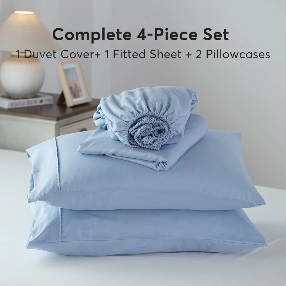 Kasentex Duvet Cover Bedding Set with Duvet Cover, Pillowcase, Fitted Sheet, Hypoallergenic and Breathable, Room Decor, Graduation Gifts - Image 4