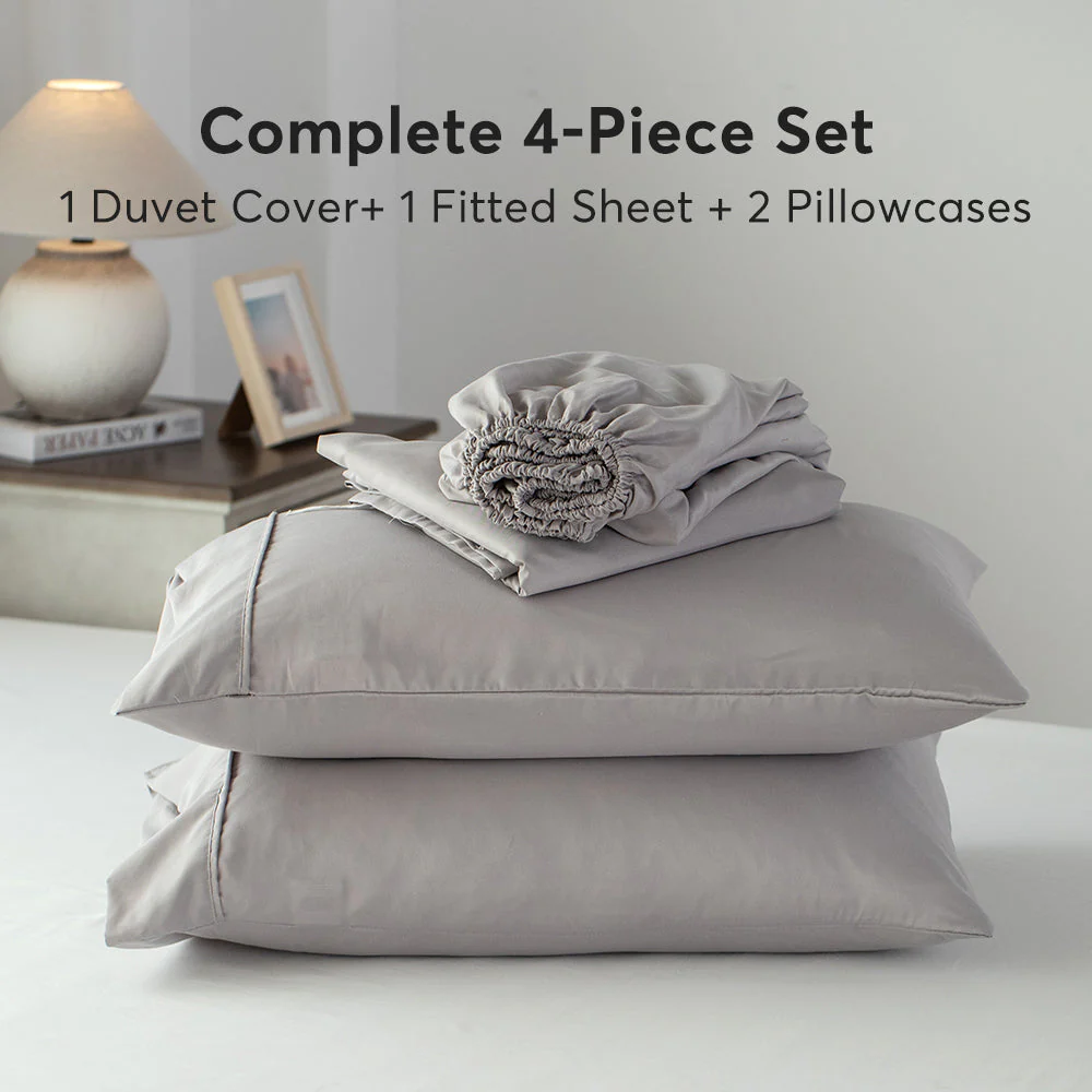 Kasentex Duvet Cover Bedding Set with Duvet Cover, Pillowcase, Fitted Sheet, Hypoallergenic and Breathable, Room Decor, Graduation Gifts - Image 9