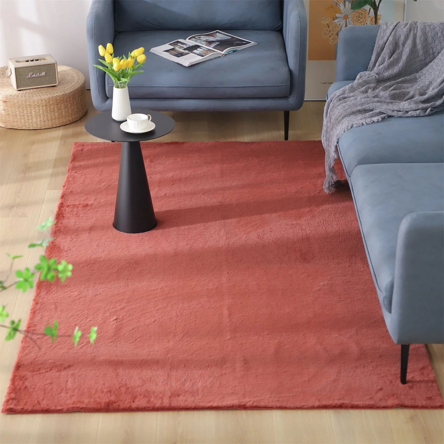 Kasentex Fluffy Elegant Faux Fur Area Rugs, Ultra Soft, Room Decor, Graduation Gifts, Fathers Day Gift, Mom Gift - Image 30