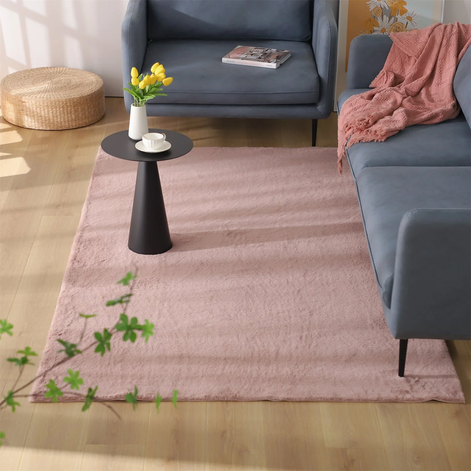 Kasentex Fluffy Elegant Faux Fur Area Rugs, Ultra Soft, Room Decor, Graduation Gifts, Fathers Day Gift, Mom Gift - Image 38