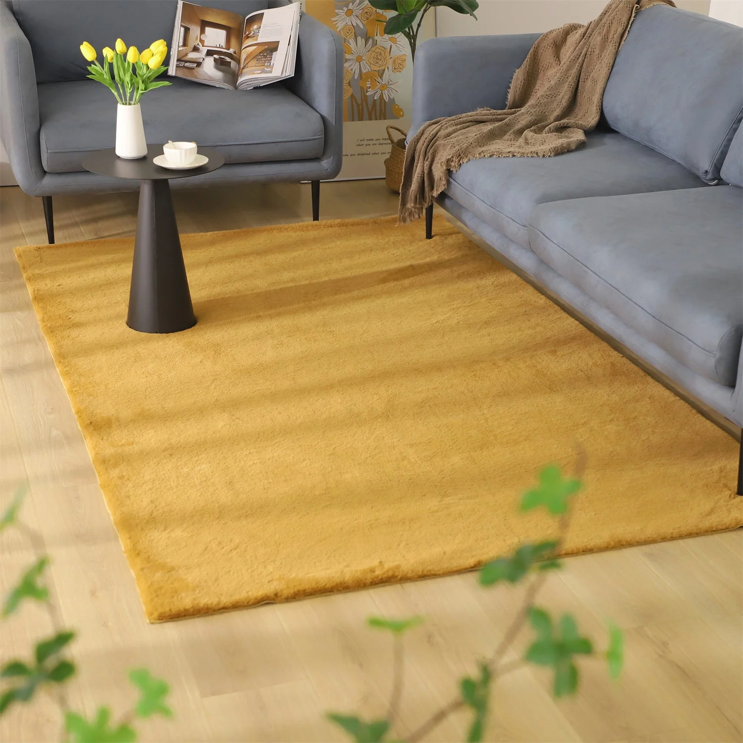 Kasentex Fluffy Elegant Faux Fur Area Rugs, Ultra Soft, Room Decor, Graduation Gifts, Fathers Day Gift, Mom Gift - Image 53