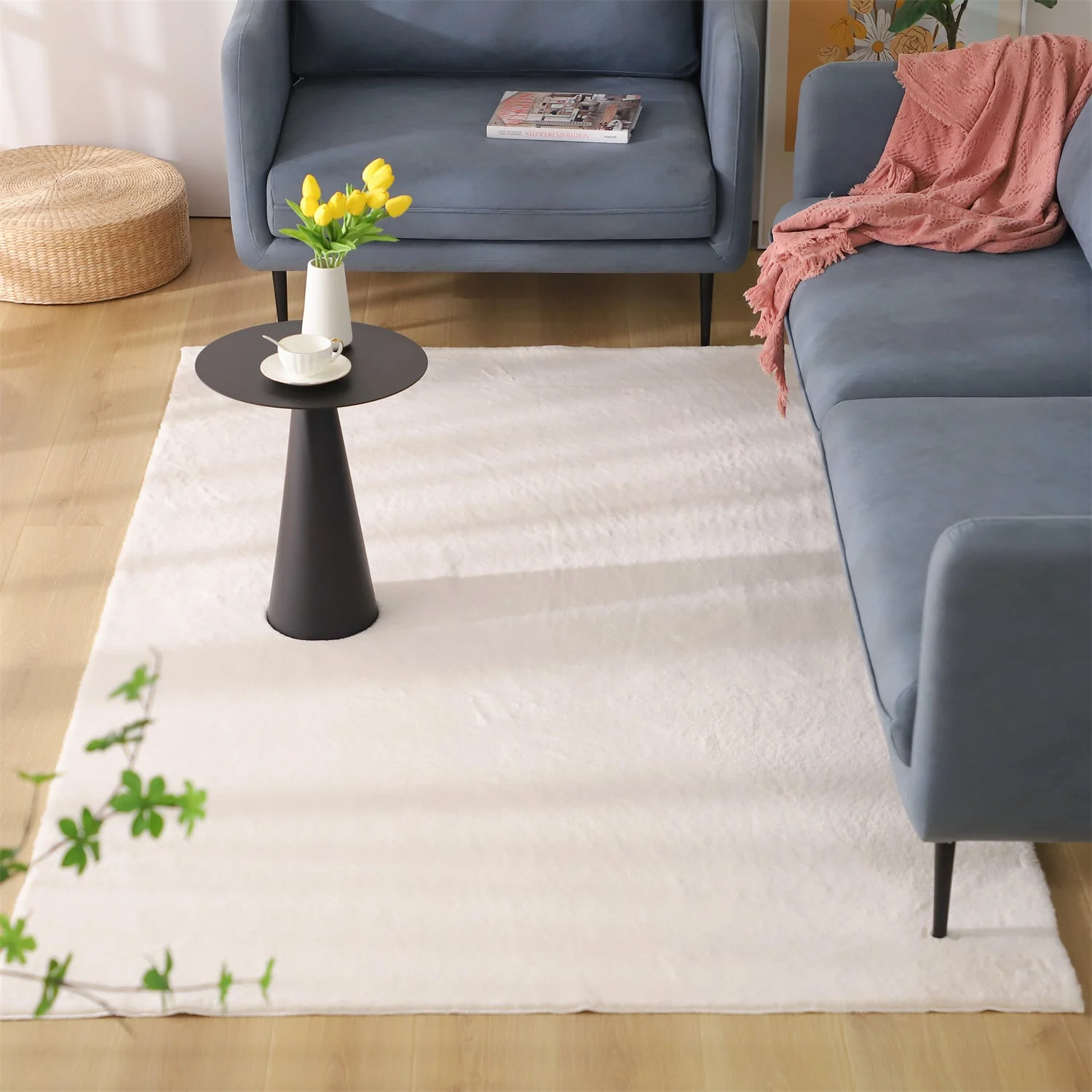 Kasentex Fluffy Elegant Faux Fur Area Rugs, Ultra Soft, Room Decor, Graduation Gifts, Fathers Day Gift, Mom Gift - Image 60
