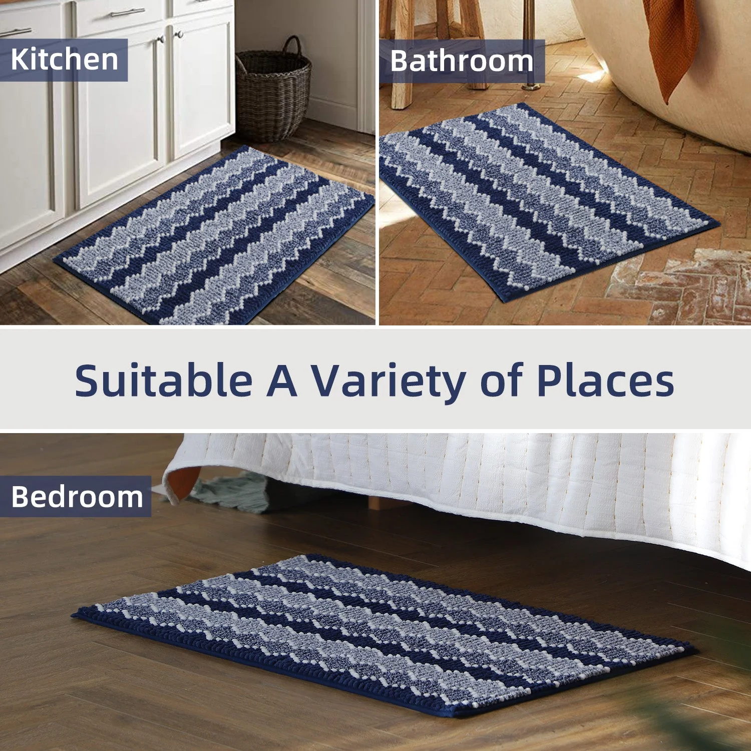 Kasentex Soft Absorbent Durable Non-Slip Bathroom Rug Mat, Room Decor, Graduation Gifts, Fathers Day Gift, Mother Gift - Image 14