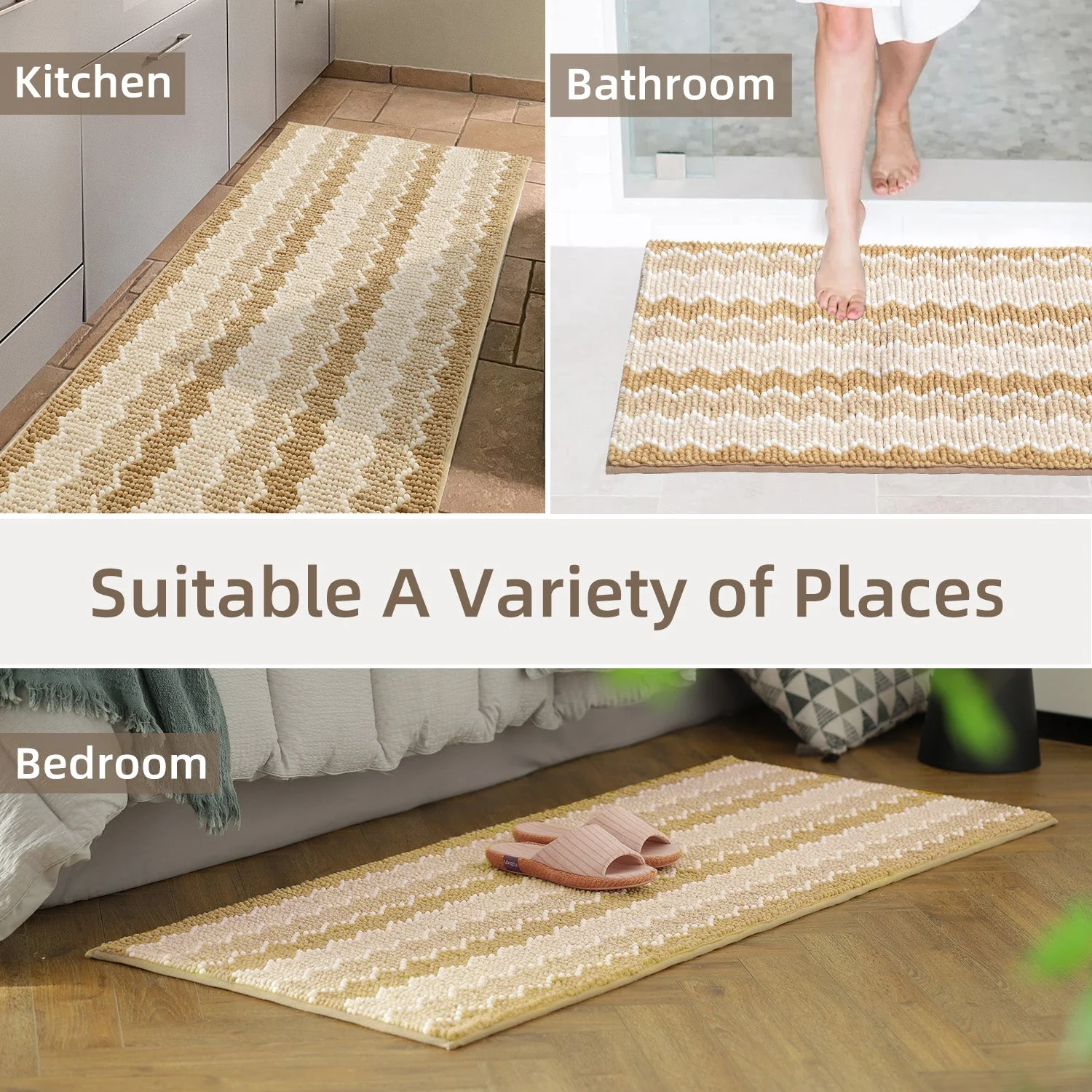 Kasentex Soft Absorbent Durable Non-Slip Bathroom Rug Mat, Room Decor, Graduation Gifts, Fathers Day Gift, Mother Gift - Image 26