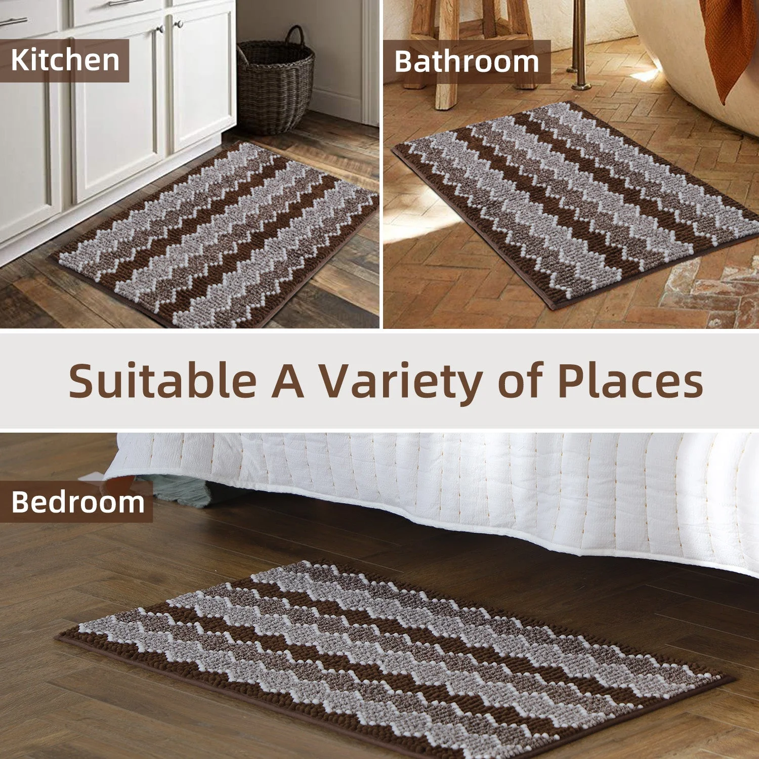 Kasentex Soft Absorbent Durable Non-Slip Bathroom Rug Mat, Room Decor, Graduation Gifts, Fathers Day Gift, Mother Gift - Image 30