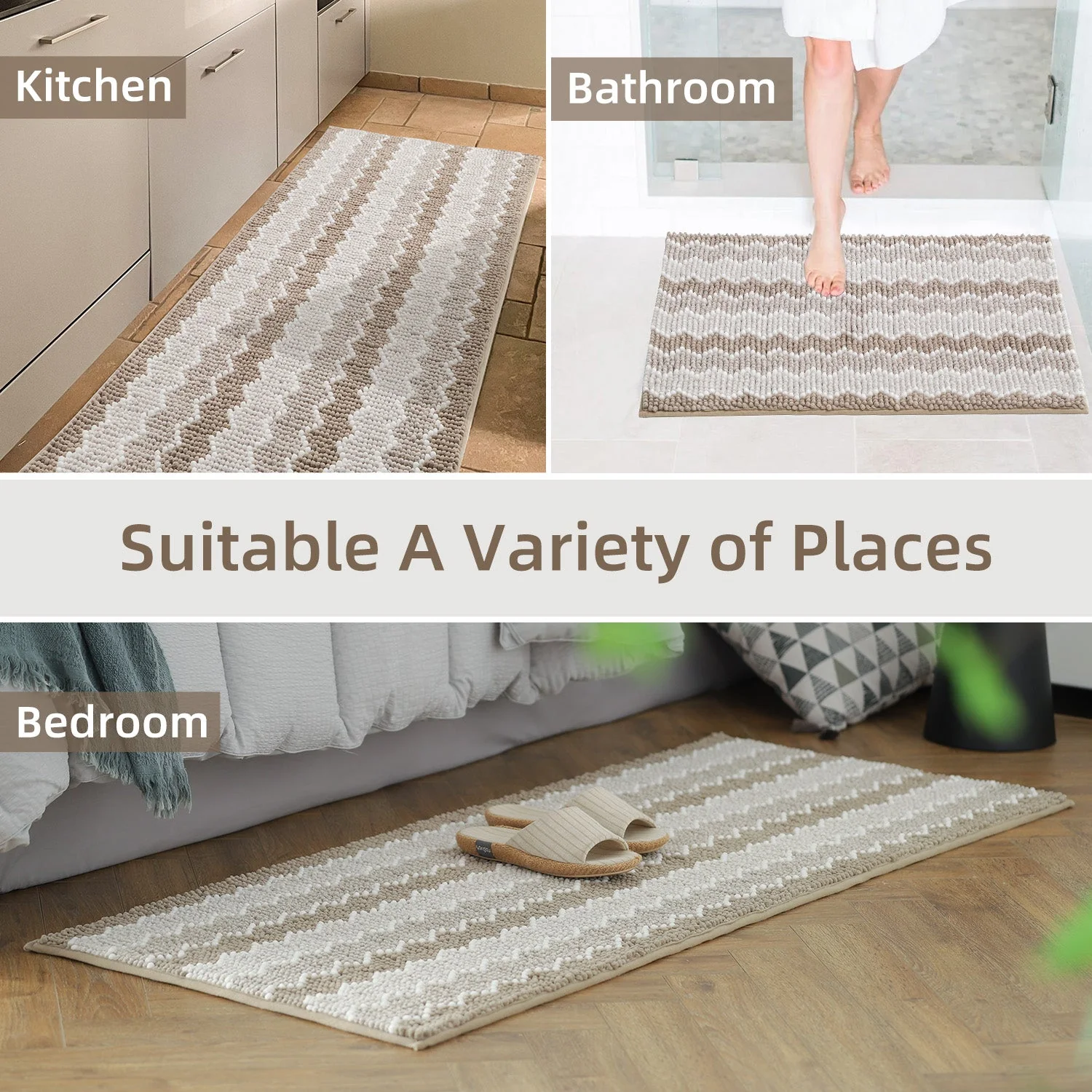 Kasentex Soft Absorbent Durable Non-Slip Bathroom Rug Mat, Room Decor, Graduation Gifts, Fathers Day Gift, Mother Gift - Image 5