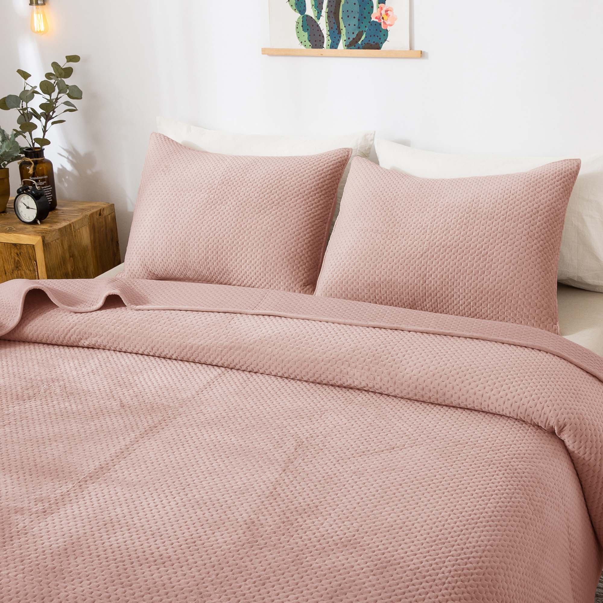 Kasentex Ultra Soft Plush Poly-Velvet Quilt Set, Queen, King, Room Decor, Graduation Gifts, Fathers Day Gift - Image 19