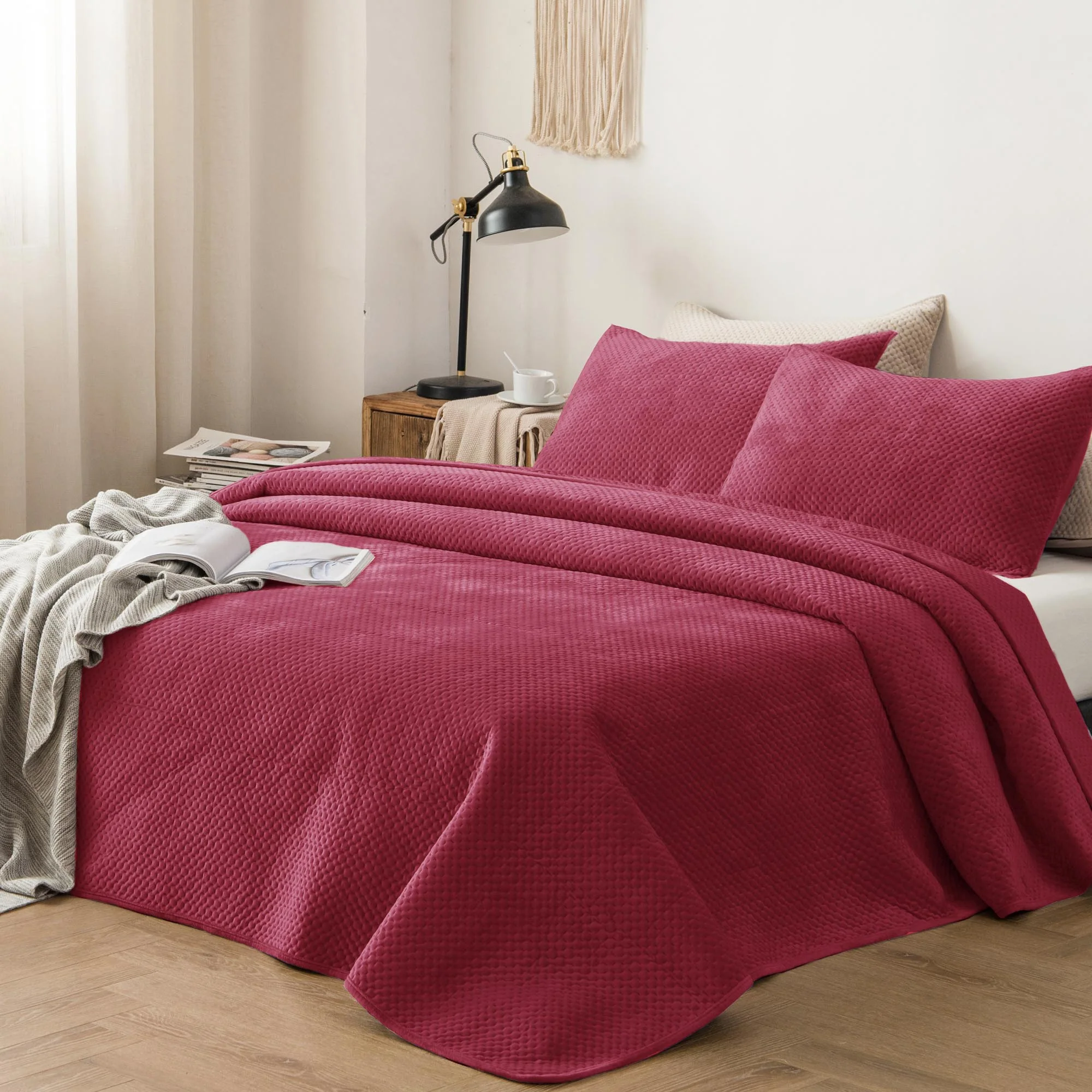 Kasentex Ultra Soft Plush Poly-Velvet Quilt Set, Queen, King, Room Decor, Graduation Gifts, Fathers Day Gift - Image 25