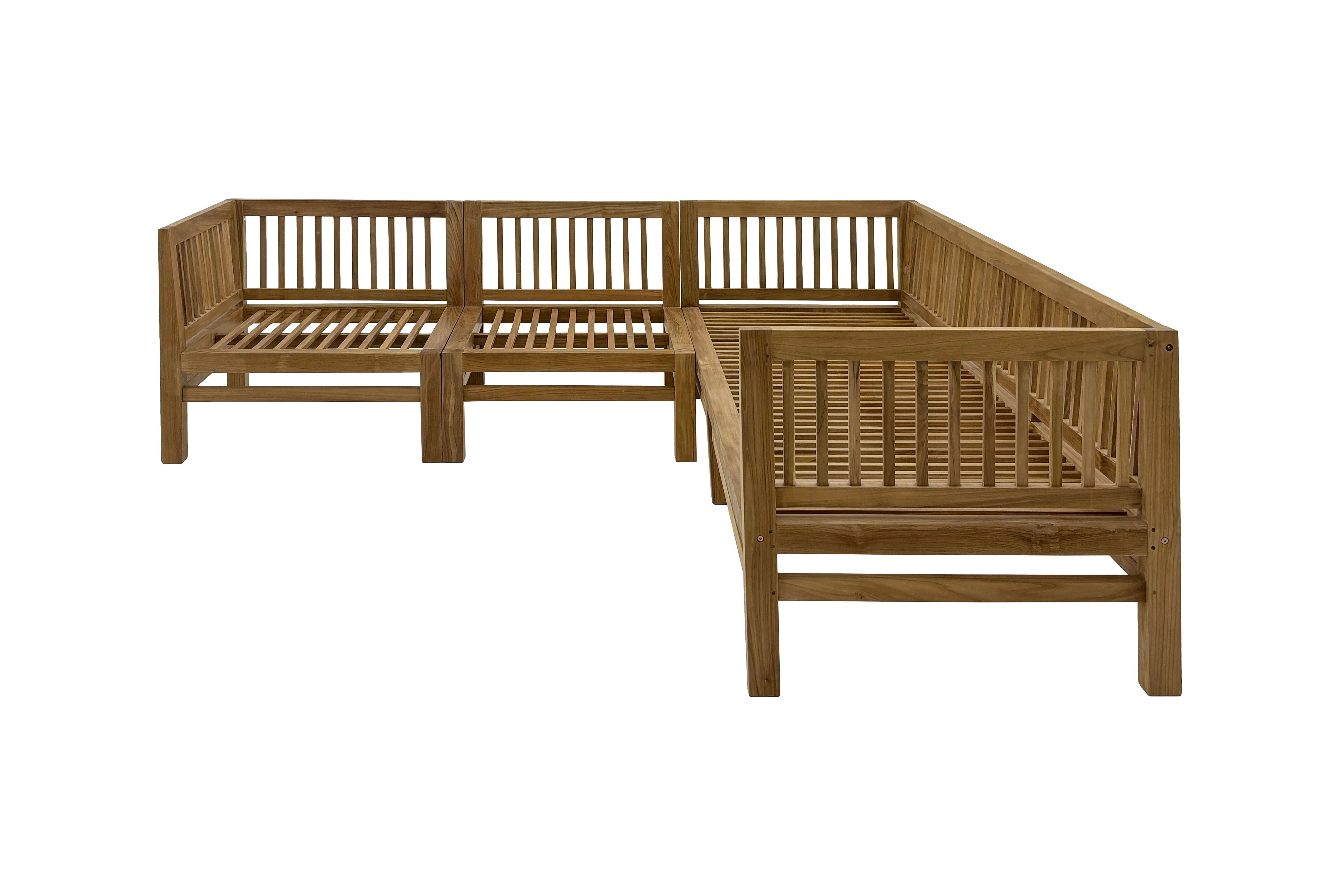 Kauai Natural Outdoor Chaise Couch Set with Sunbrella Cushions - Image 9