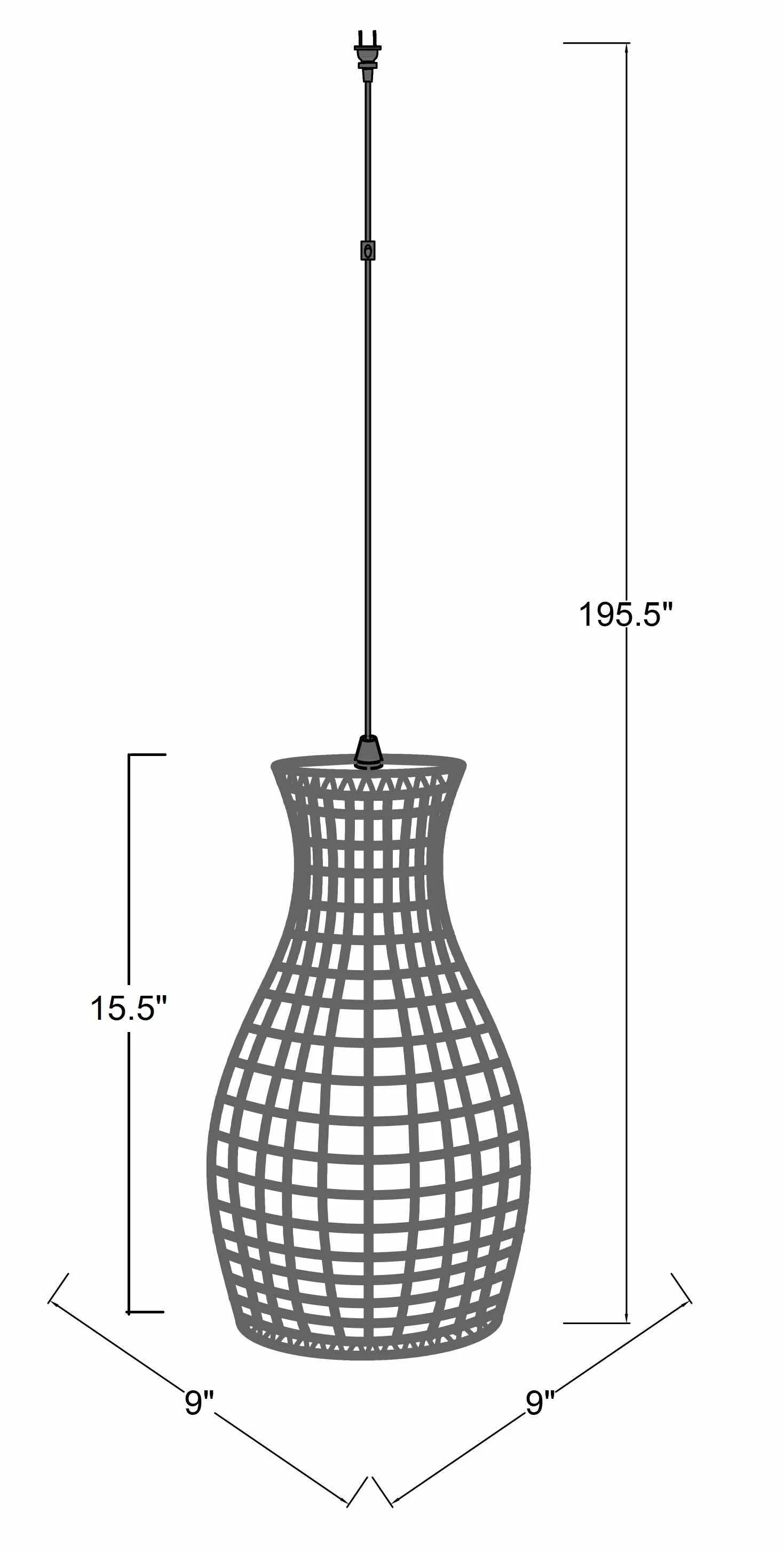 Kealakekua Black Metal Ceiling Lighting - Image 5
