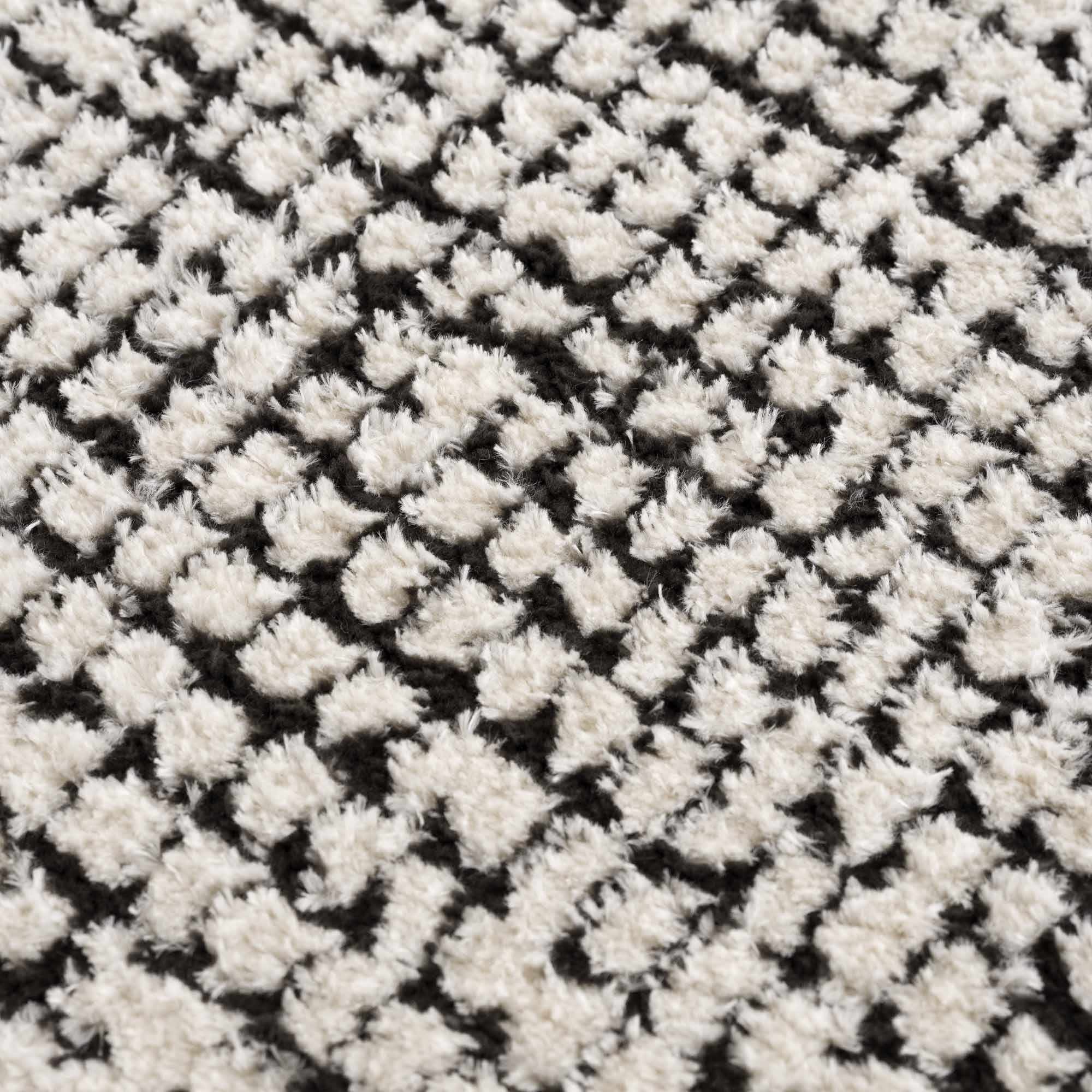 Keita Cream & Black Grid Plush Rug - Image 20
