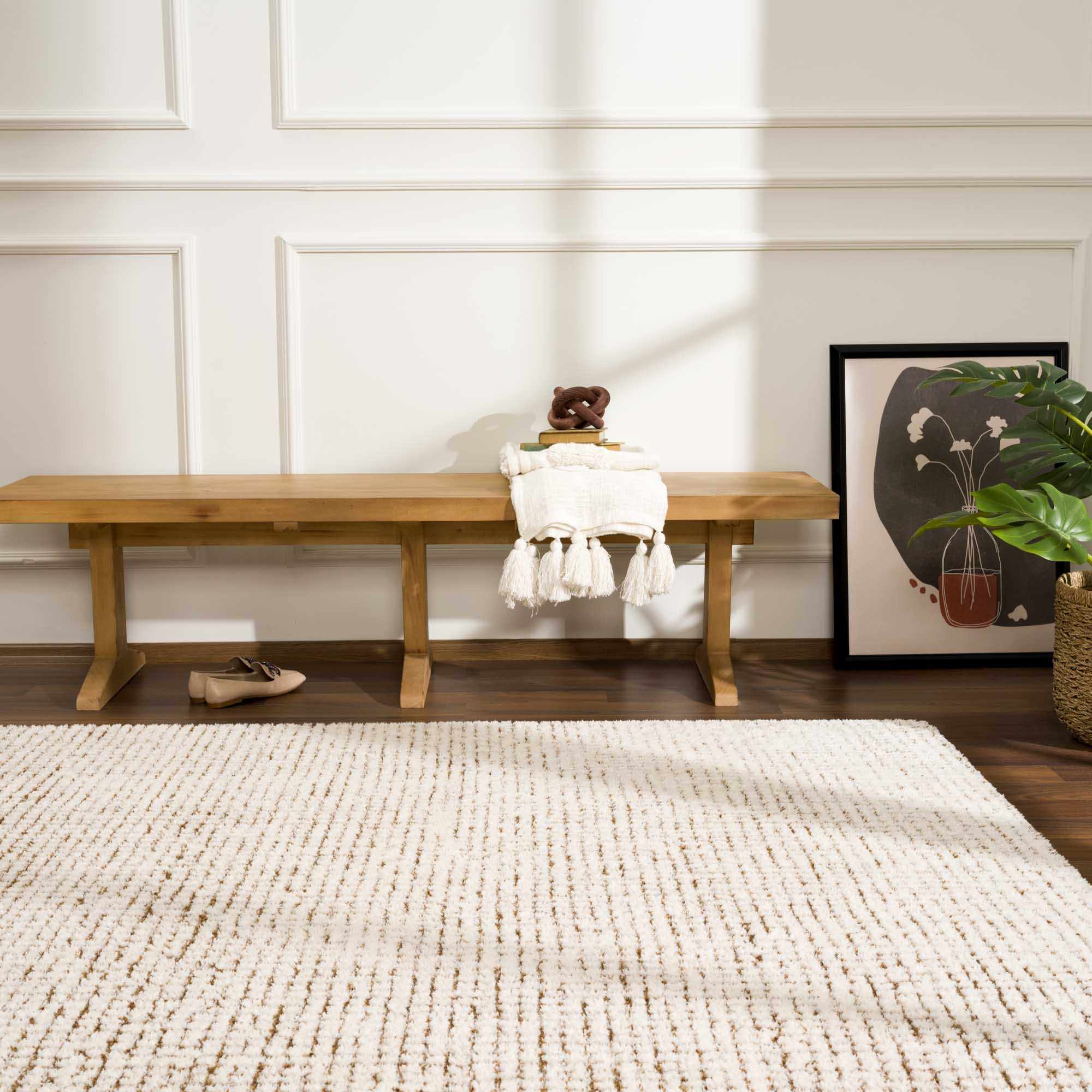 Keita Cream & Brown Area Rug - Image 10