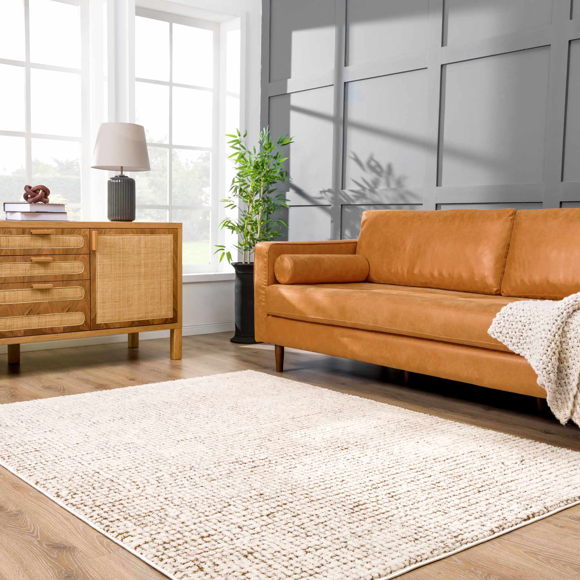 Keita Cream & Brown Area Rug - Image 12