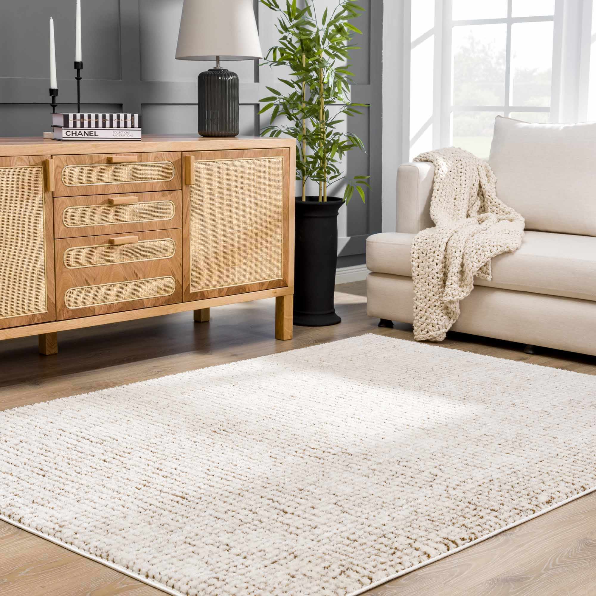 Keita Cream & Brown Area Rug - Image 16