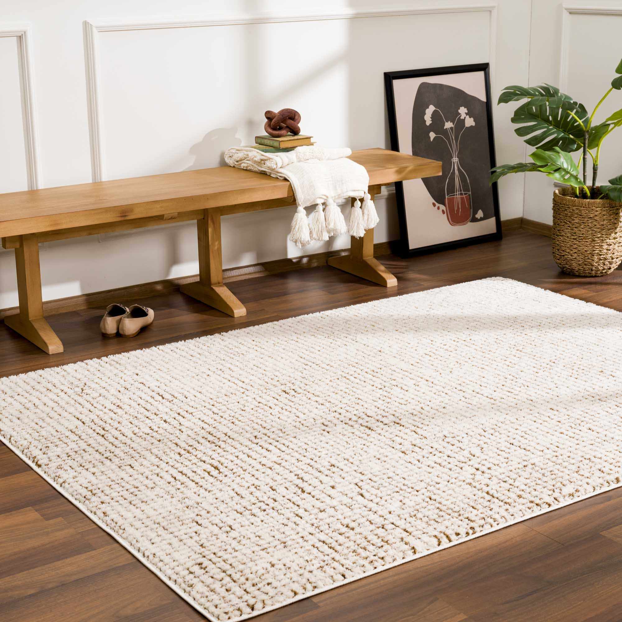 Keita Cream & Brown Area Rug - Image 3