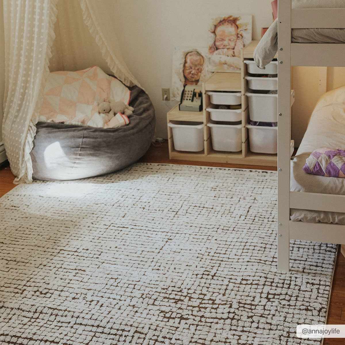 Keita Cream & Brown Area Rug - Image 4