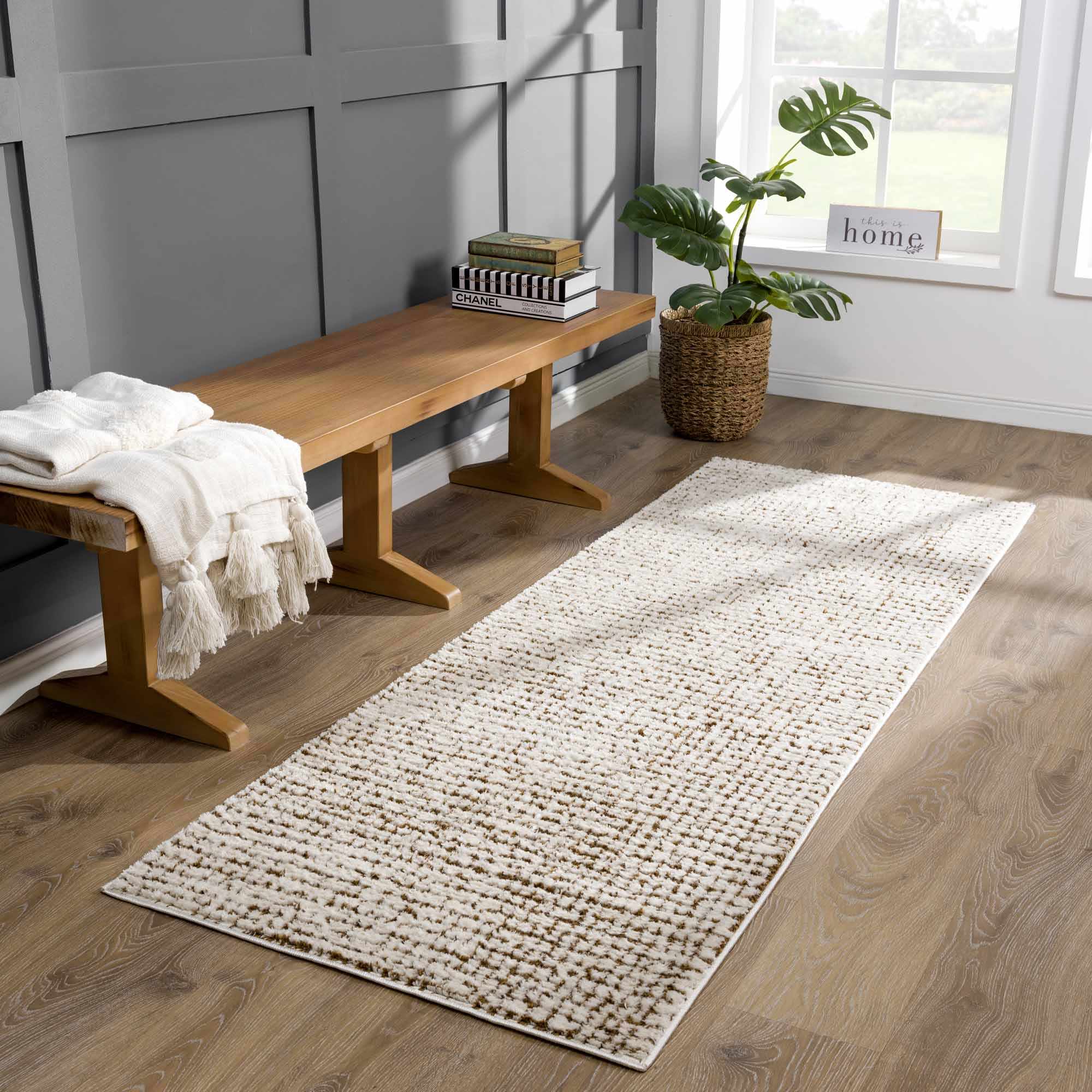 Keita Cream & Brown Area Rug - Image 5