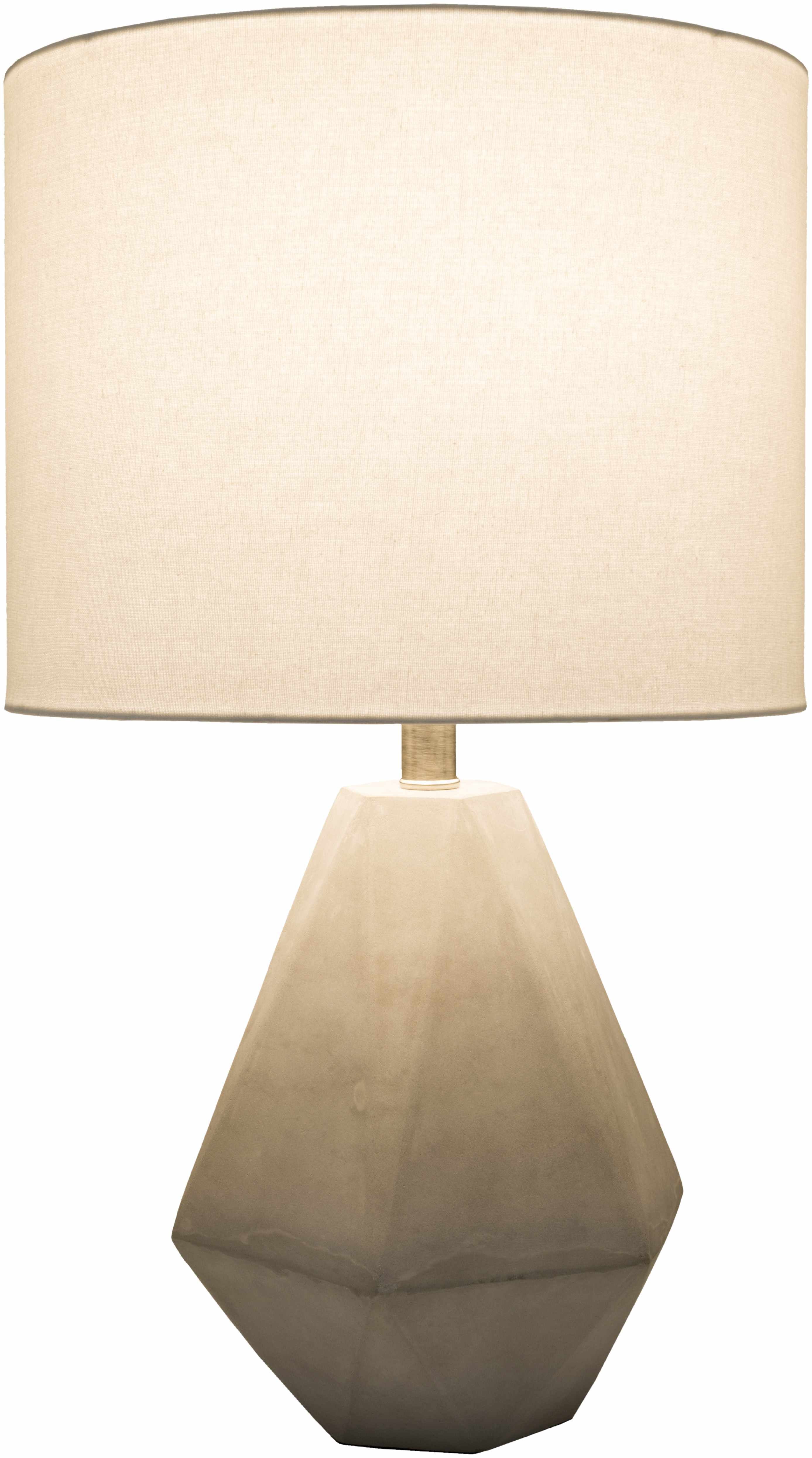 Keles Ribbed Ceramic Gray Table Lamp - Image 5