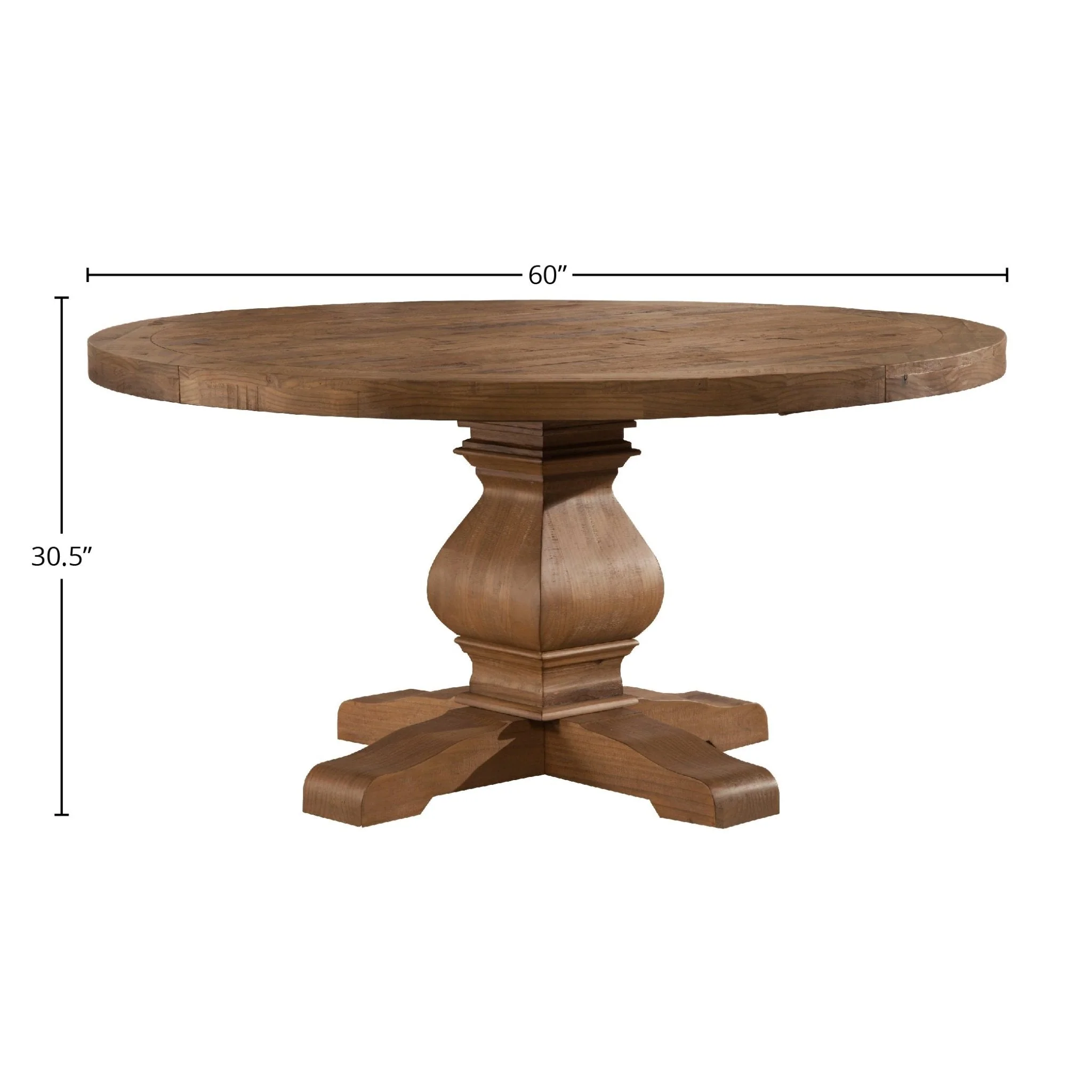 Kensington Round Dining Table, Reclaimed Natural - Image 5