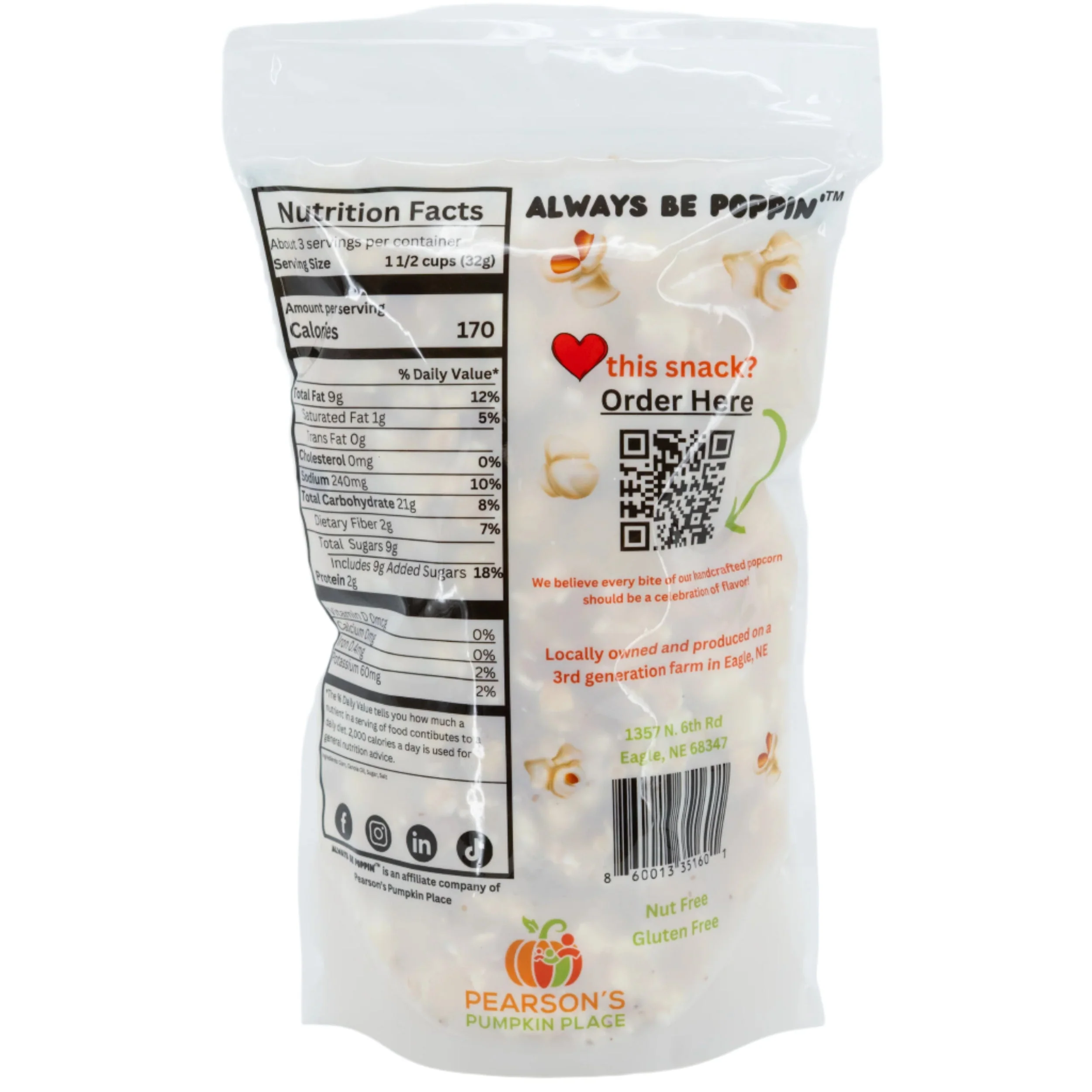 Kettle Corn | 3.5 oz | Pack of 2 | Gluten Free | Pearson's Pumpkin Place - Image 4