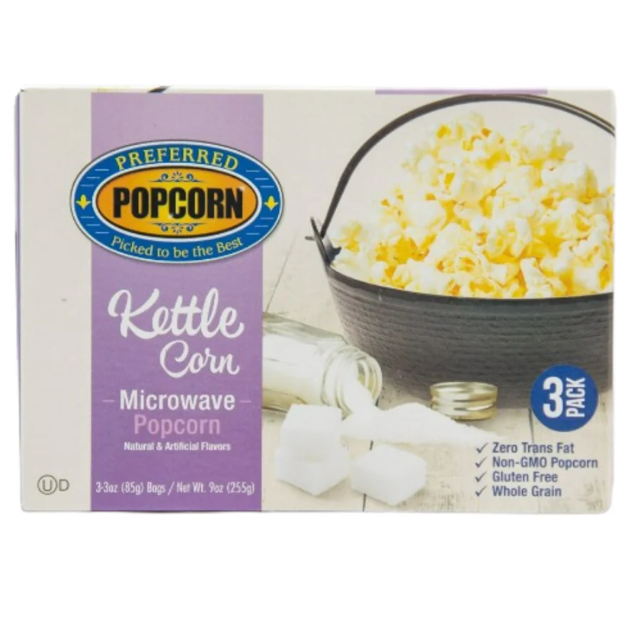 Kettle Corn Microwave Popcorn | Pack of 3 Boxes | Preferred Popcorn - Image 2