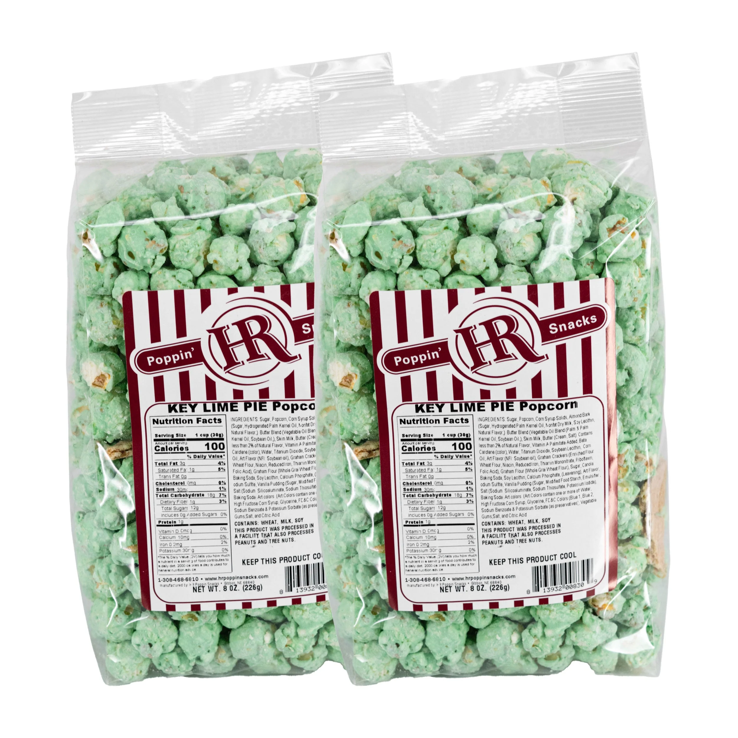 Key Lime Popcorn | Pack of 2 | 8 oz | HR Poppin' Snacks