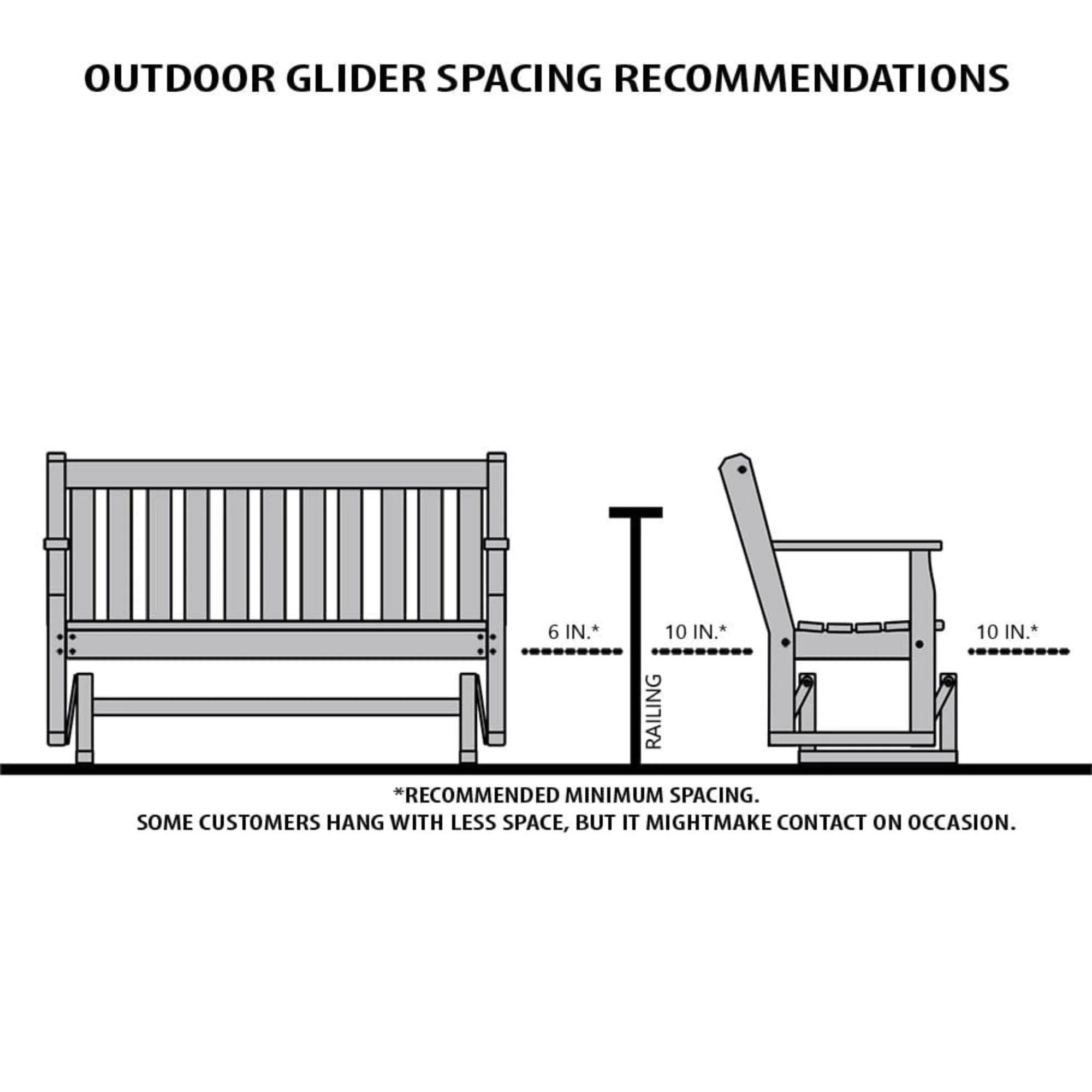 Keystone Amish Co. Franklin Poly Composite Porch Glider - Image 17