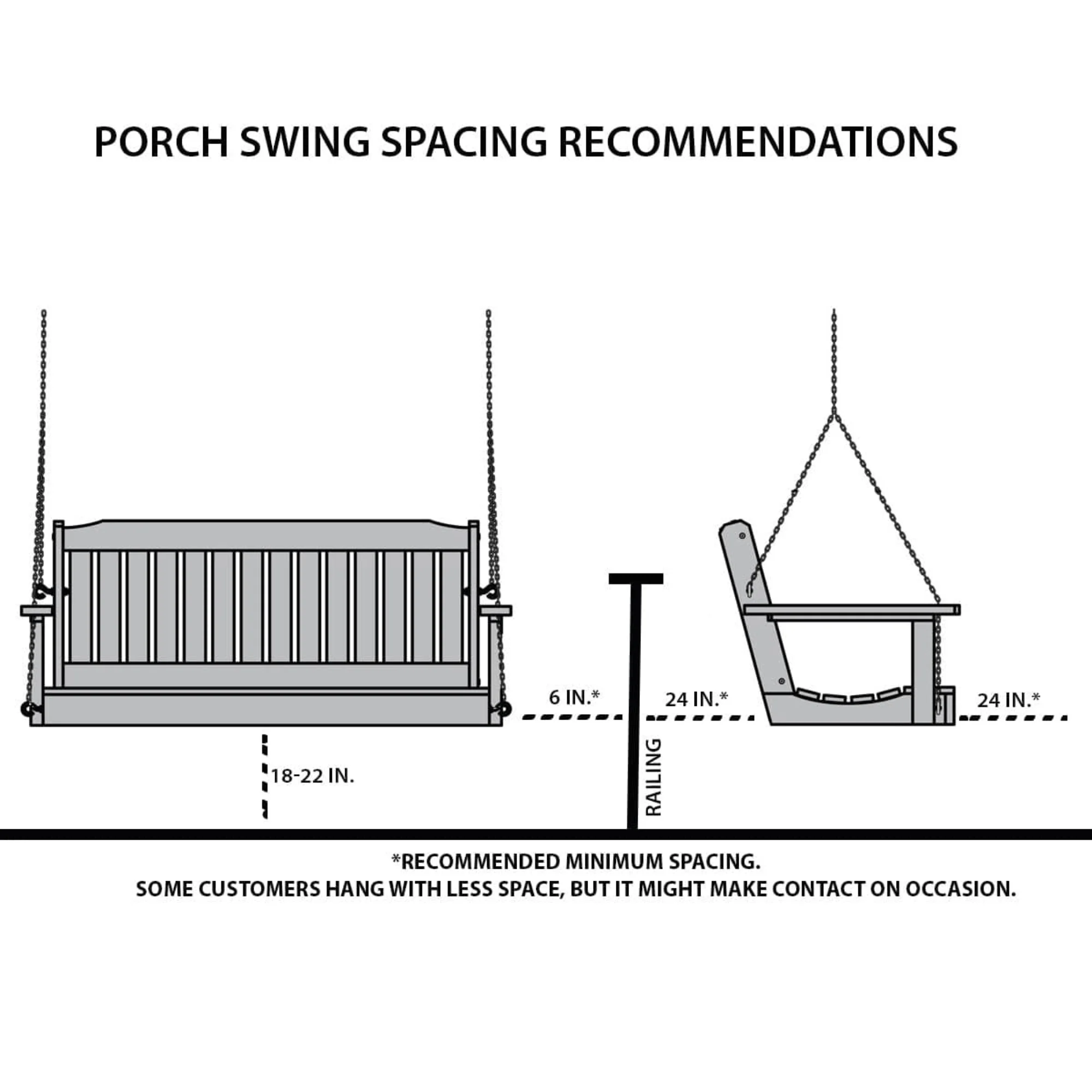 Keystone Amish Co. York Red Cedar Swing Chair - Image 15