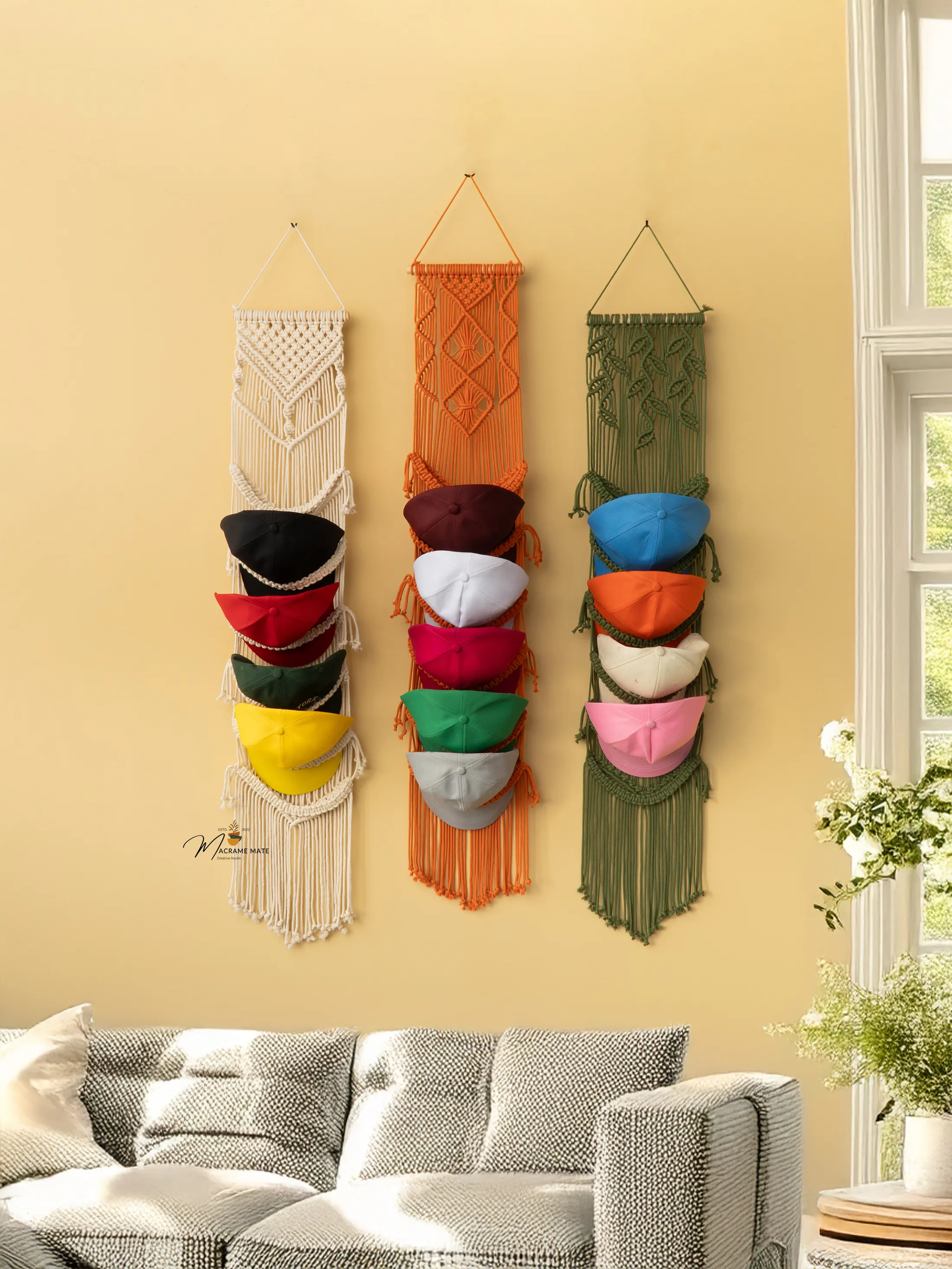 Kica Macrame Baseball Hat Holders - Image 6