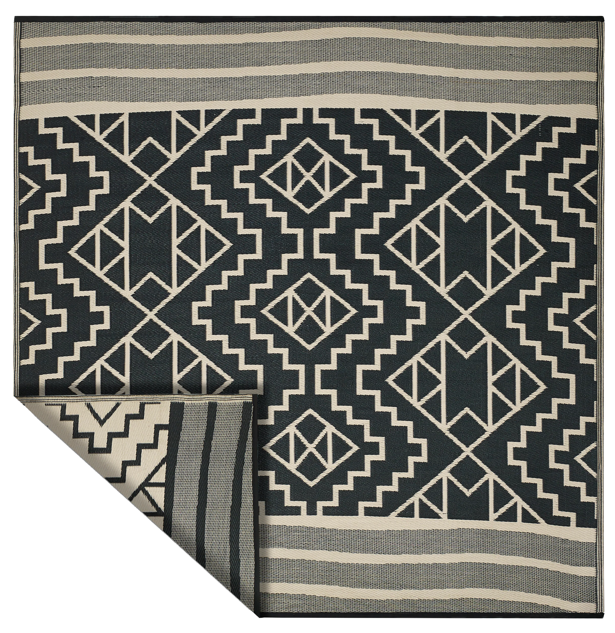 Kilimanjaro - Black Outdoor Rug for Patio FINAL SALE - Image 9