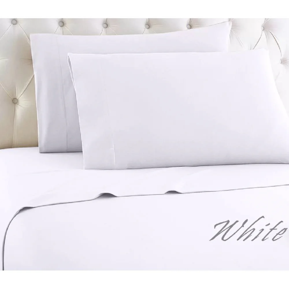 King 4-Piece Egyptian 100-Percent Cotton 1000 Thread Count Sheet Set - White - Image 3