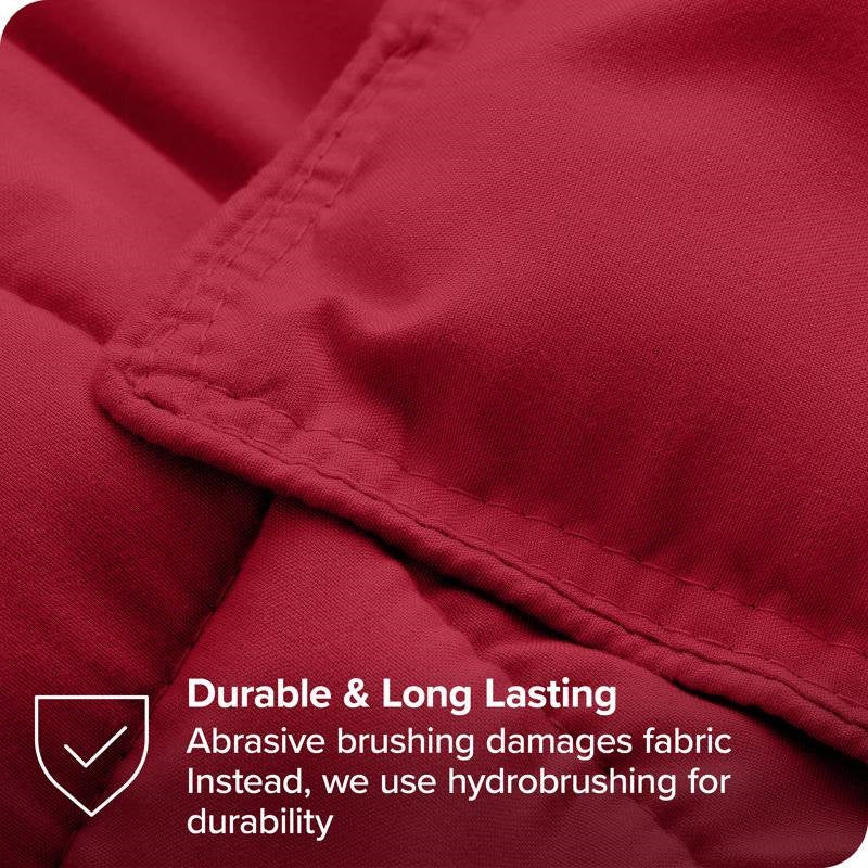 King/Cal King Size All Season Super Soft Down Alternative Comforter Set Red - Image 5