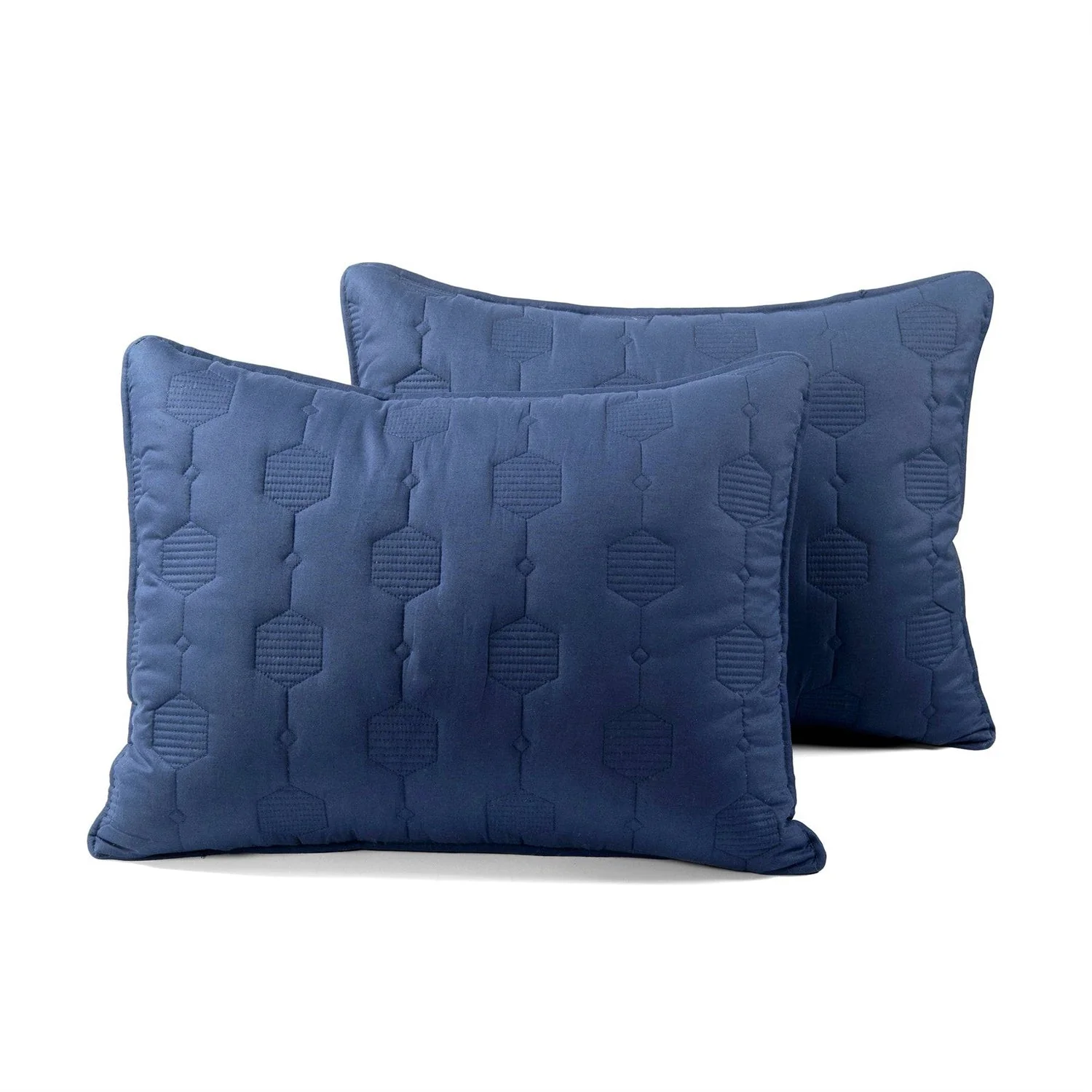 King/California King size Lightweight Blue Textured Cotton 3 Piece Quilt Set - Image 4