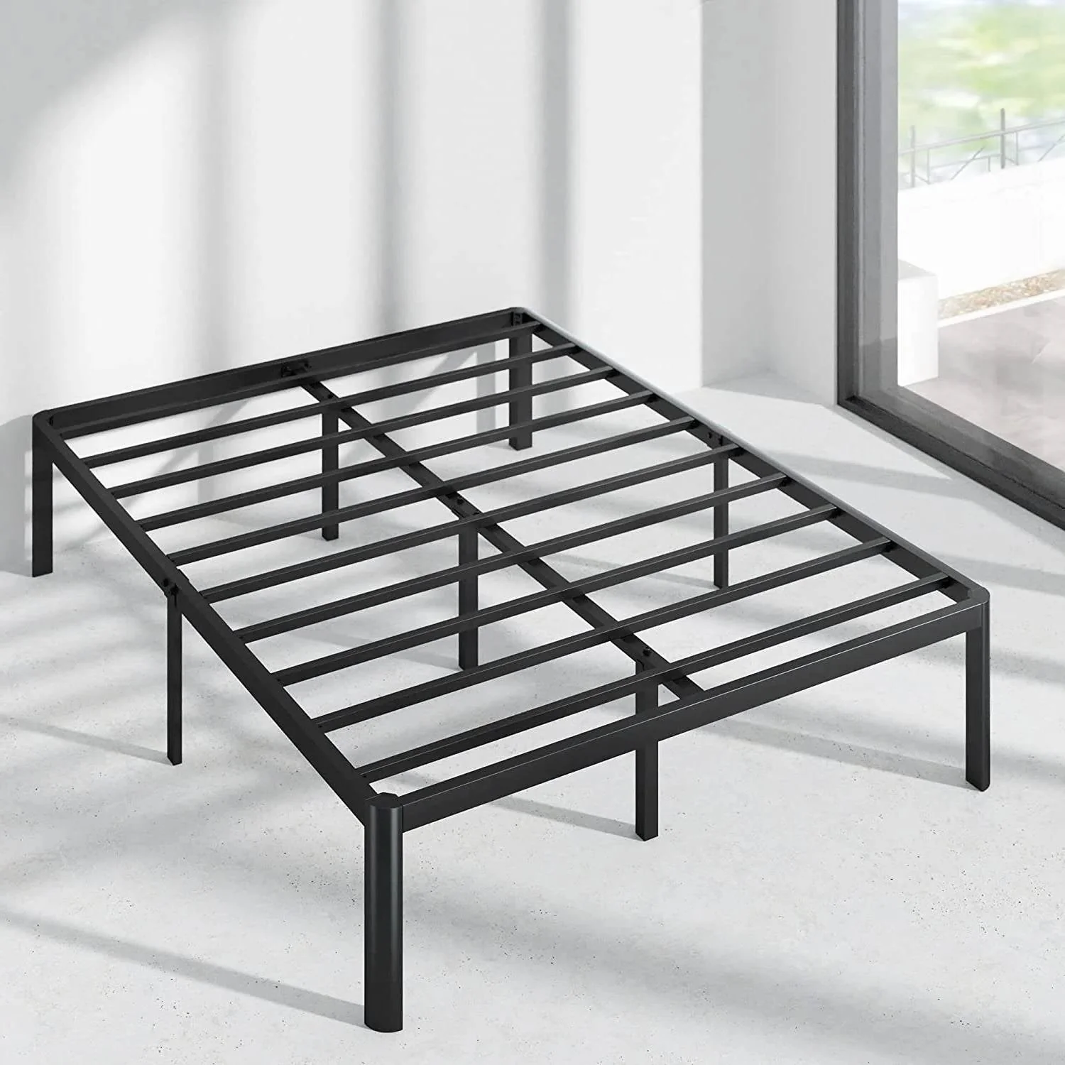 King Metal Platform Bed Frame with Rounded Legs 700 lbs Weight Capacity - Image 4
