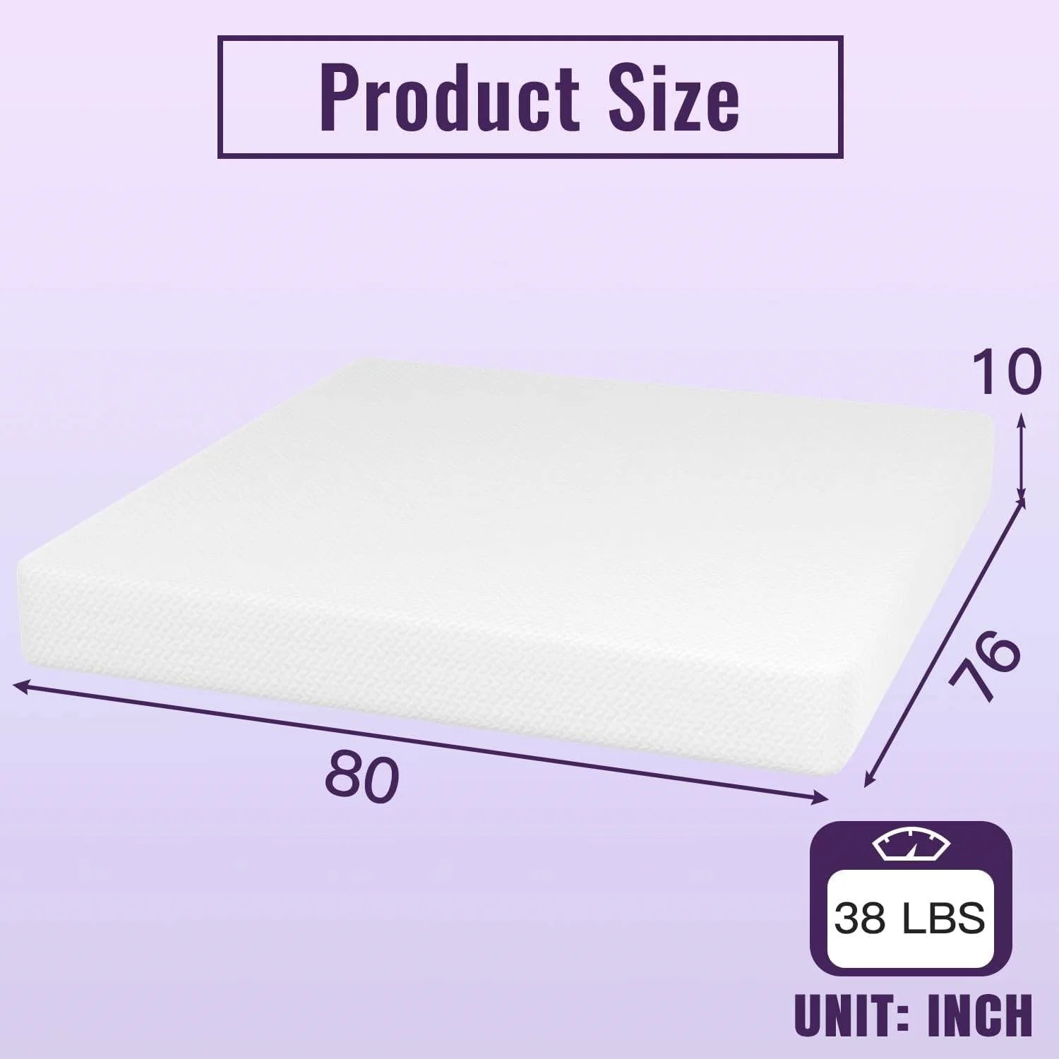 King size 10-inch Charcoal Infused Memory Foam Mattress with Removable Cover - Image 5