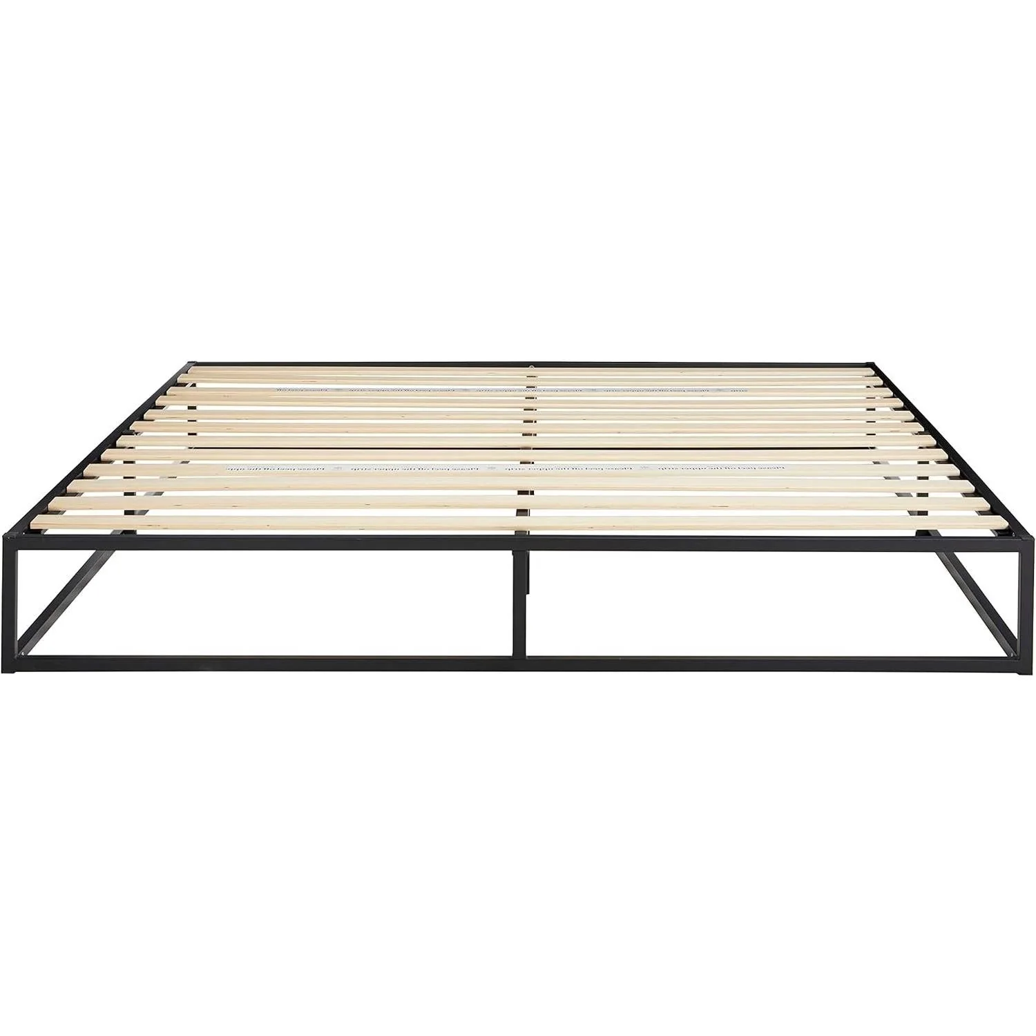 King size 10-inch Low Profile Modern Metal Wood Slat Platform Bed Frame - Image 3