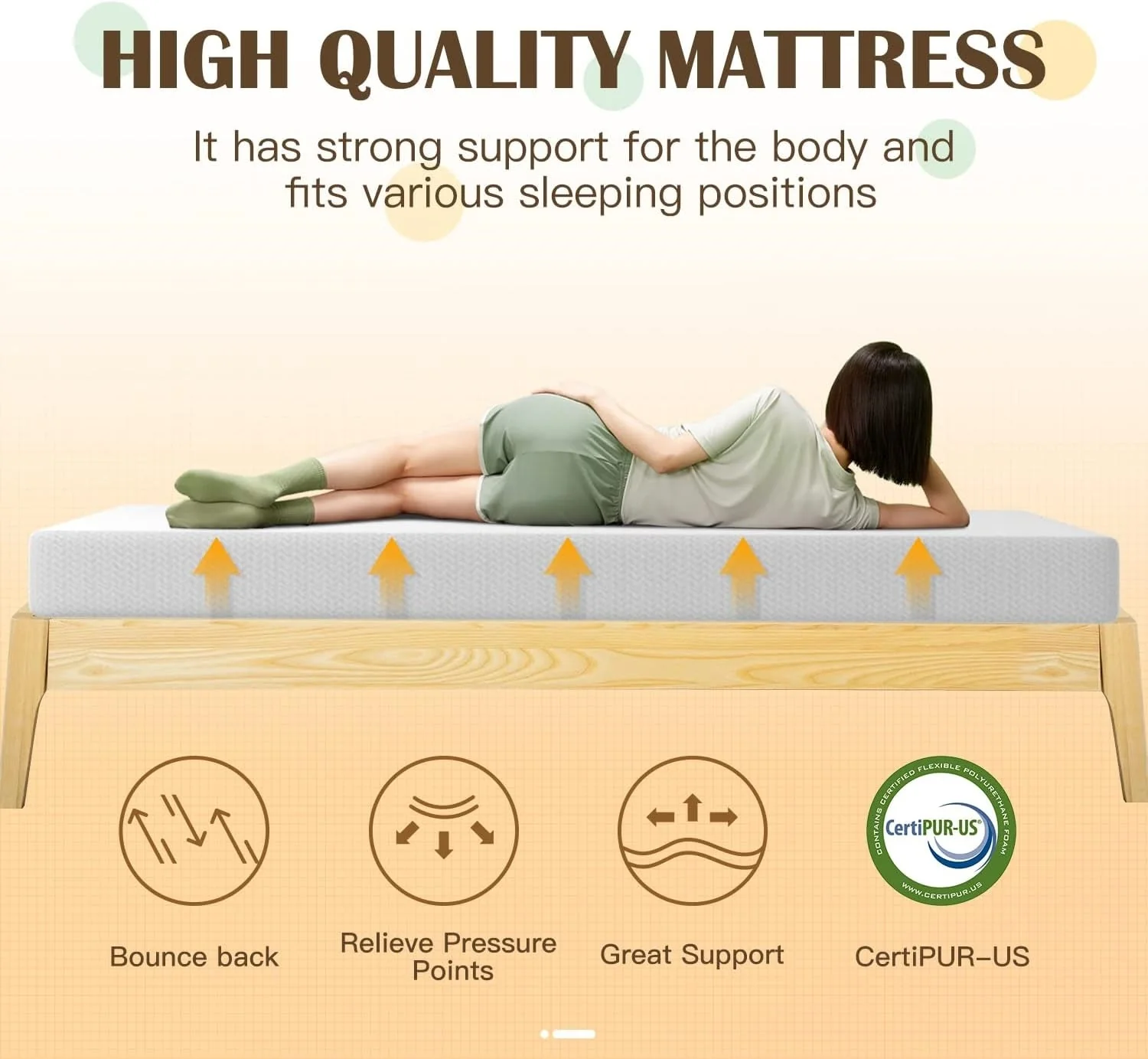 King size 8-inch Thick Medium Firm Cool Gel Memory Foam Mattress - Image 2