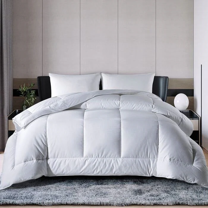 King Size All Seasons Soft White Polyester Down Alternative Comforter - Image 3
