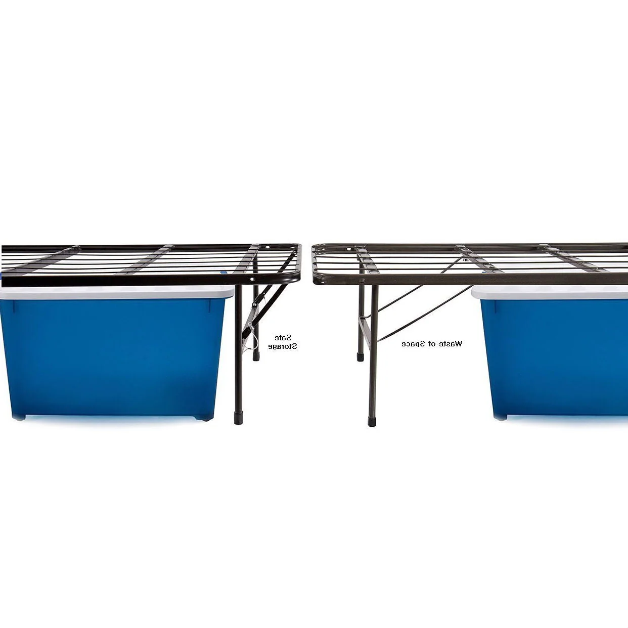King size Black Metal Platform Bed Frame - Image 3